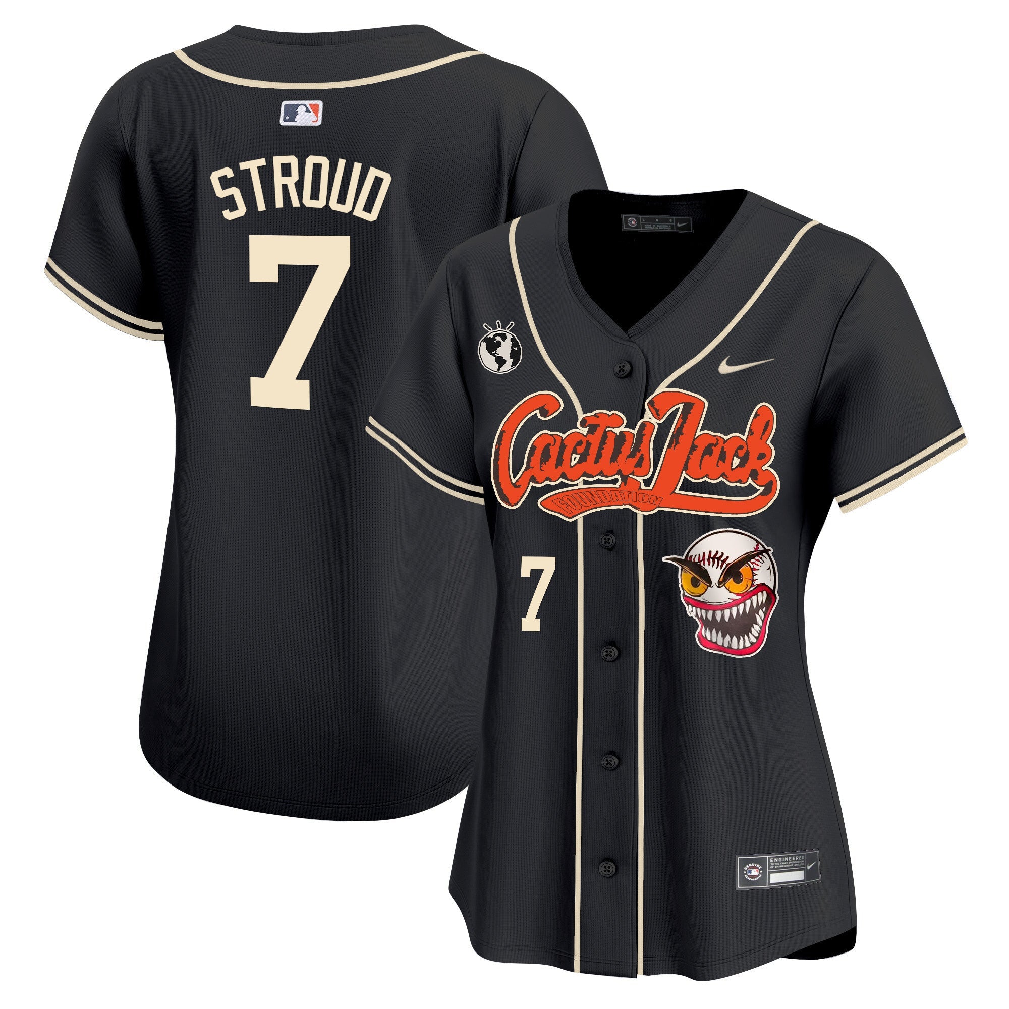 Women’s Houston Cactus Jack Vapor Premier Limited Jersey – Stitched