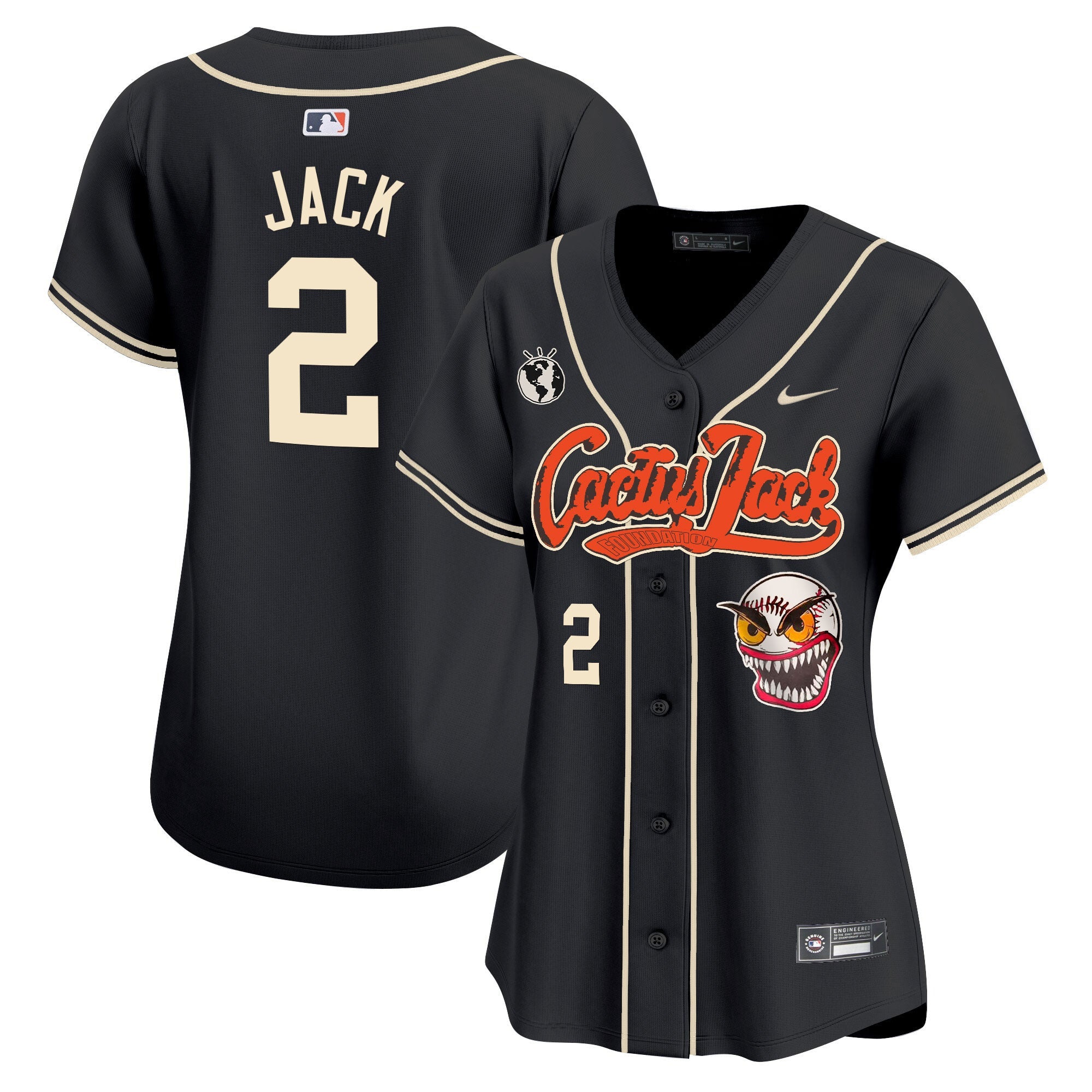Women’s Houston Cactus Jack Vapor Premier Limited Jersey – Stitched