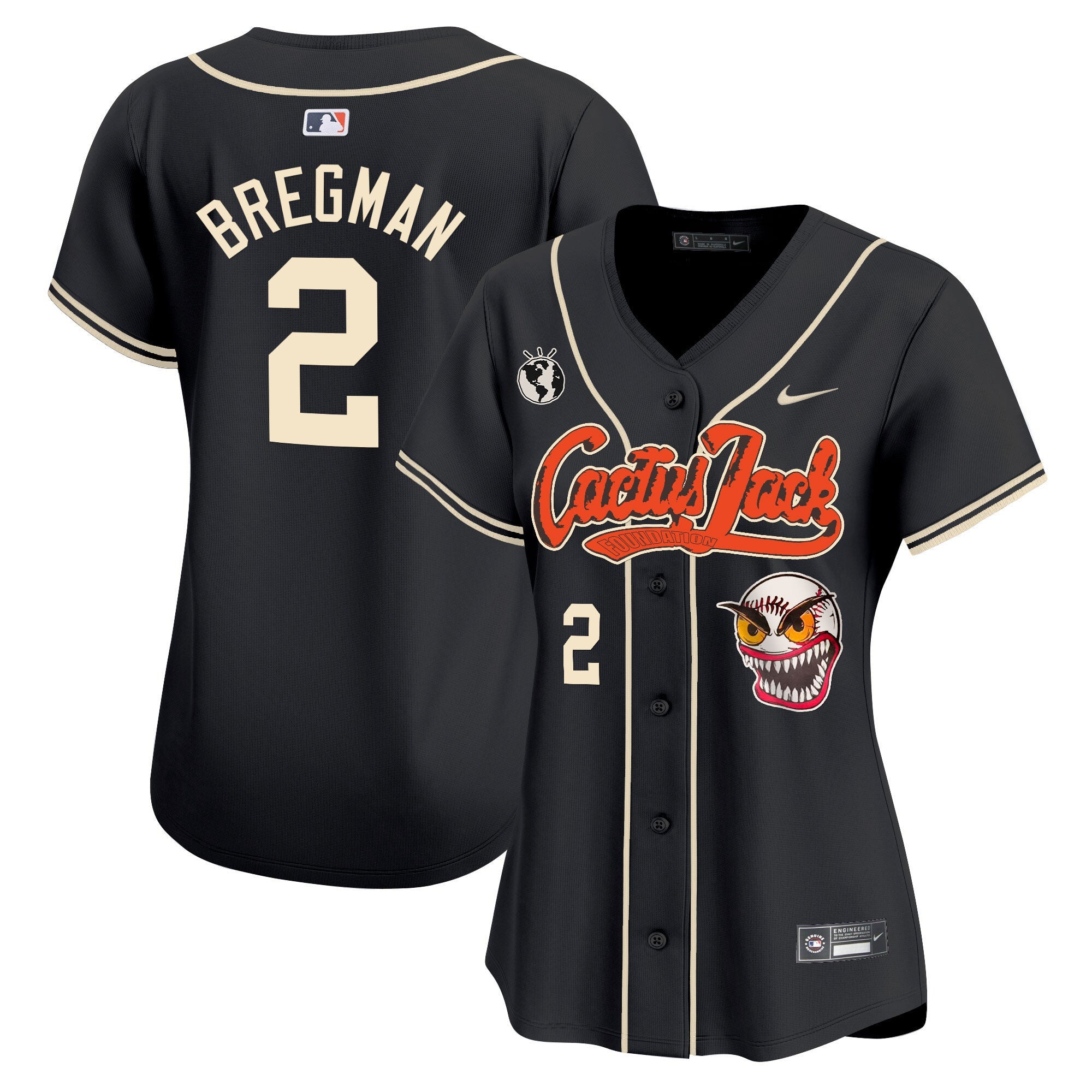 Women’s Houston Cactus Jack Vapor Premier Limited Jersey – Stitched