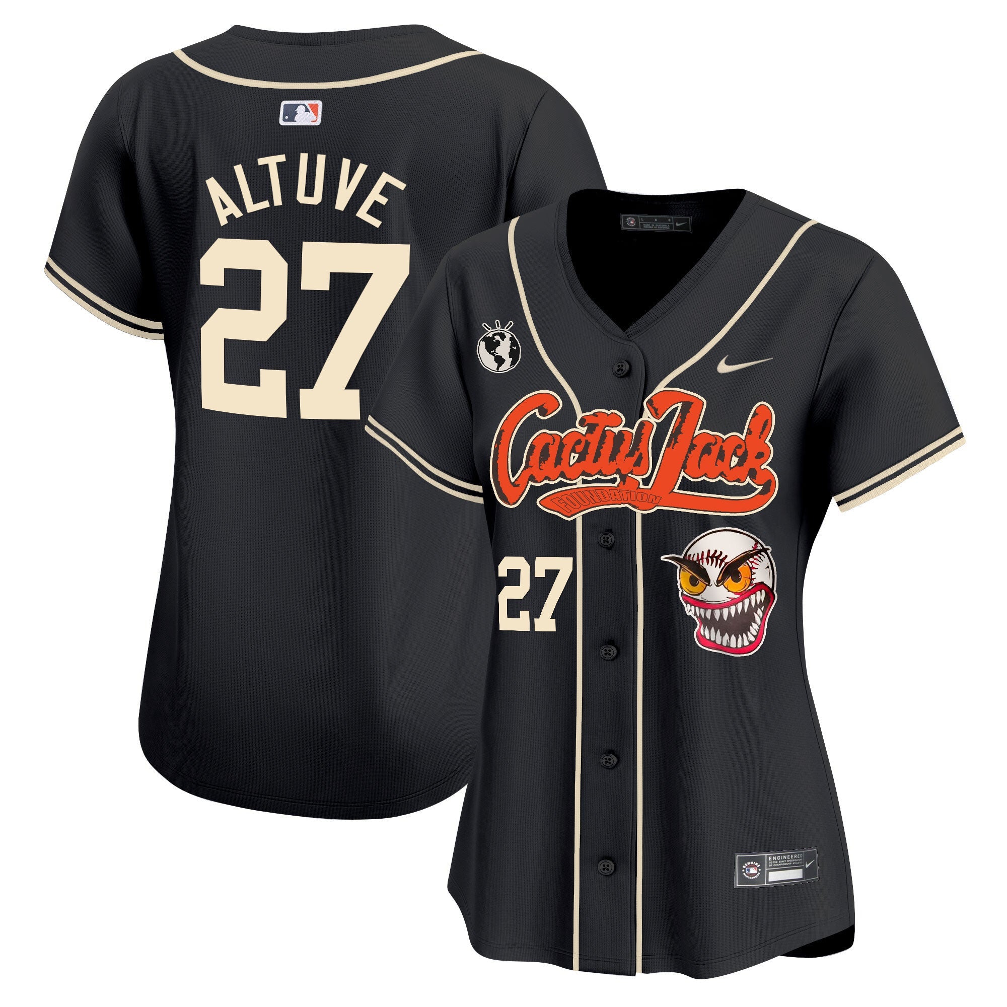 Women’s Houston Cactus Jack Vapor Premier Limited Jersey – Stitched