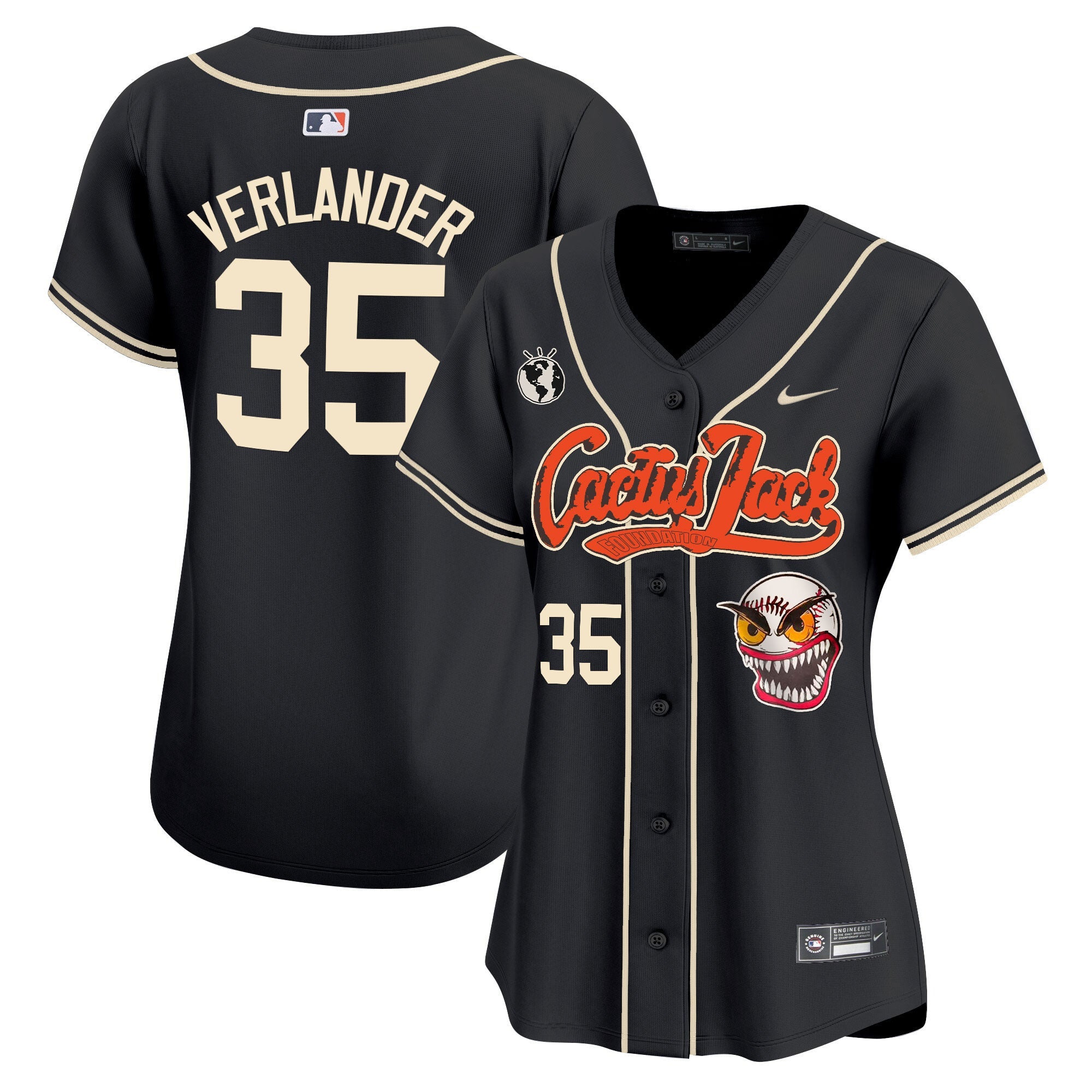 Women’s Houston Cactus Jack Vapor Premier Limited Jersey – Stitched