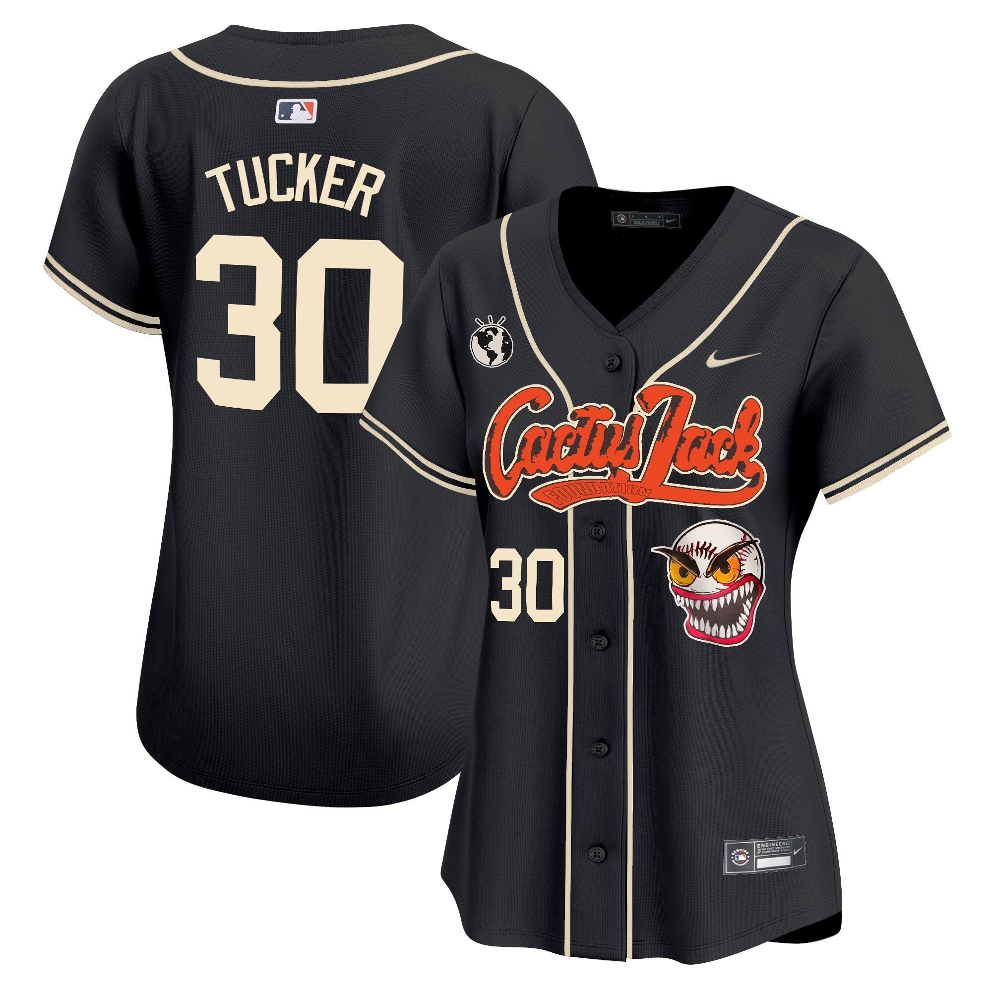 Women’s Houston Cactus Jack Vapor Premier Limited Jersey – Stitched