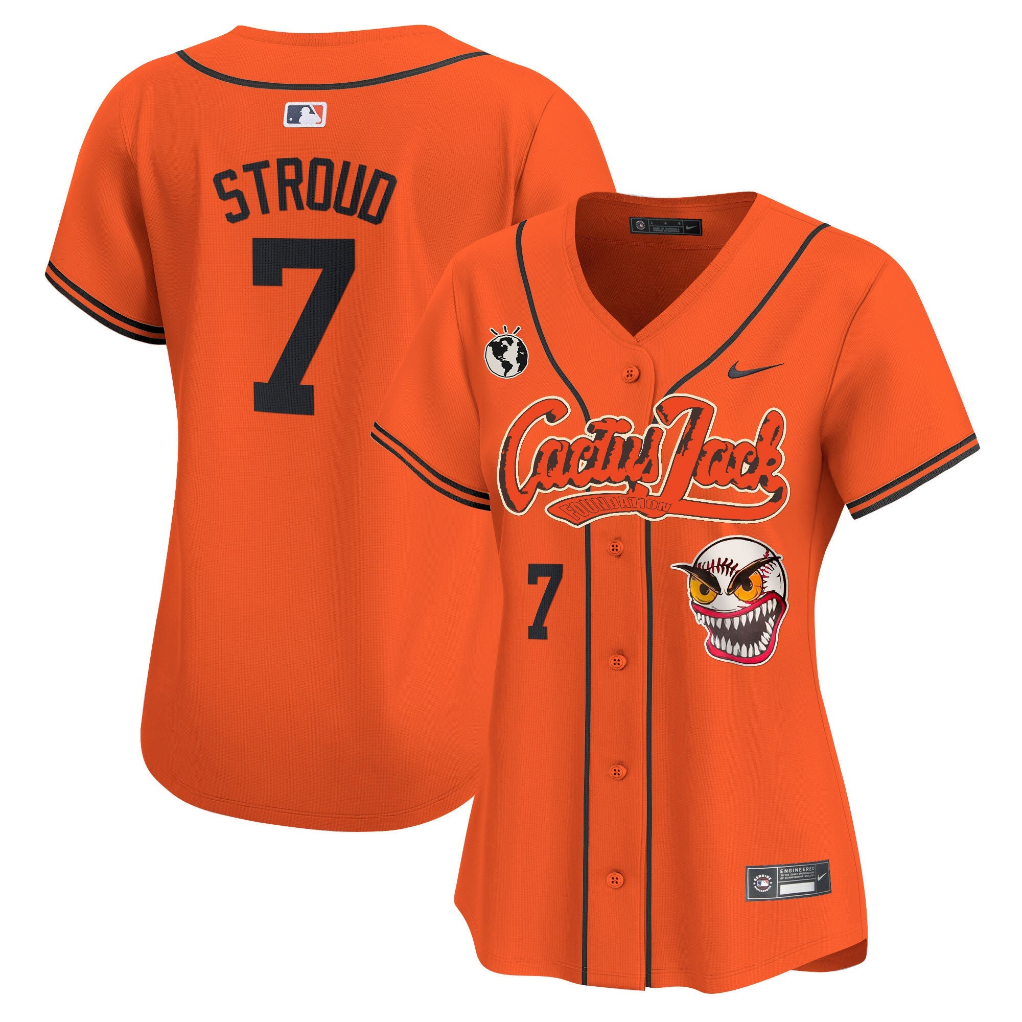 Women’s Houston Cactus Jack Vapor Premier Limited Jersey – Stitched