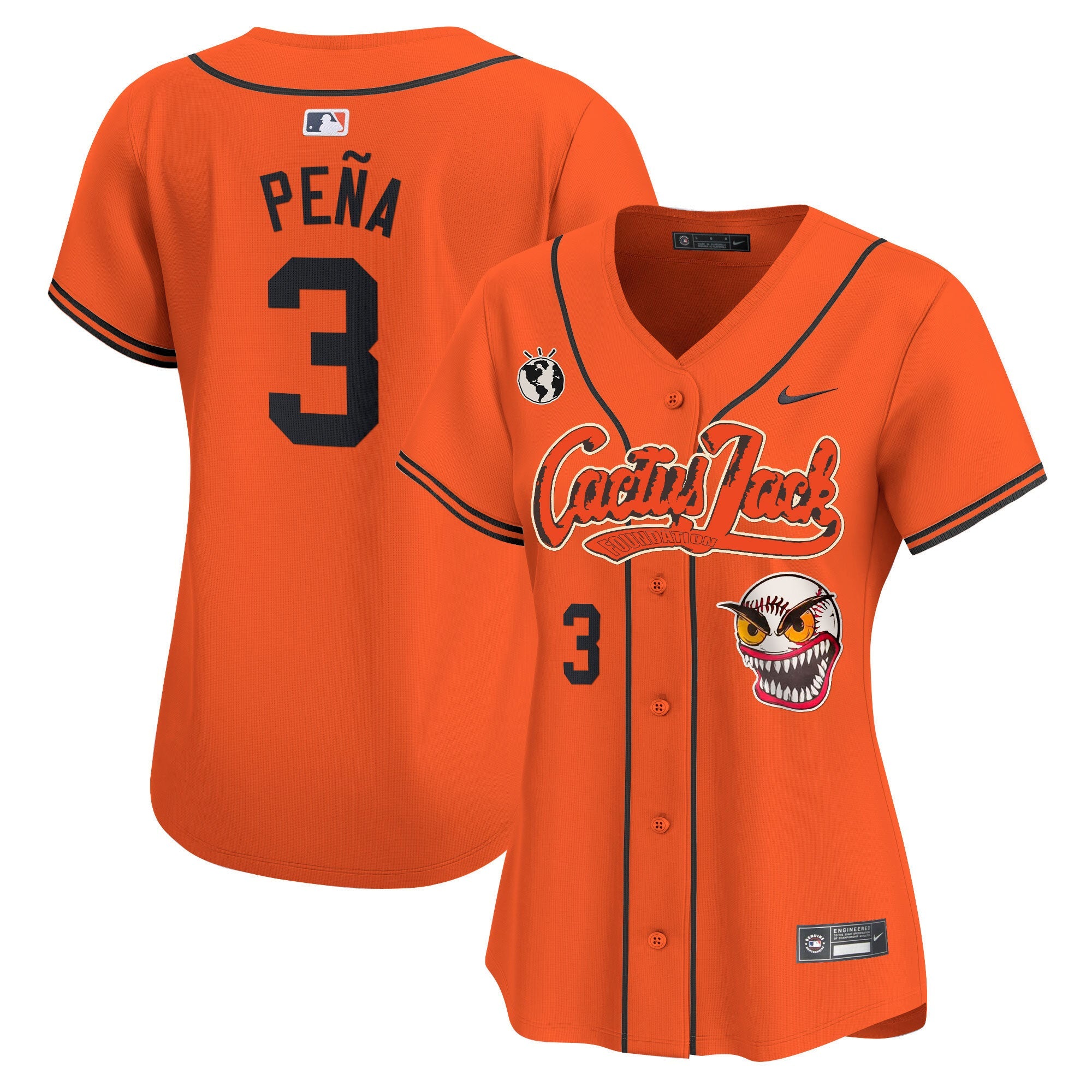 Women’s Houston Cactus Jack Vapor Premier Limited Jersey – Stitched