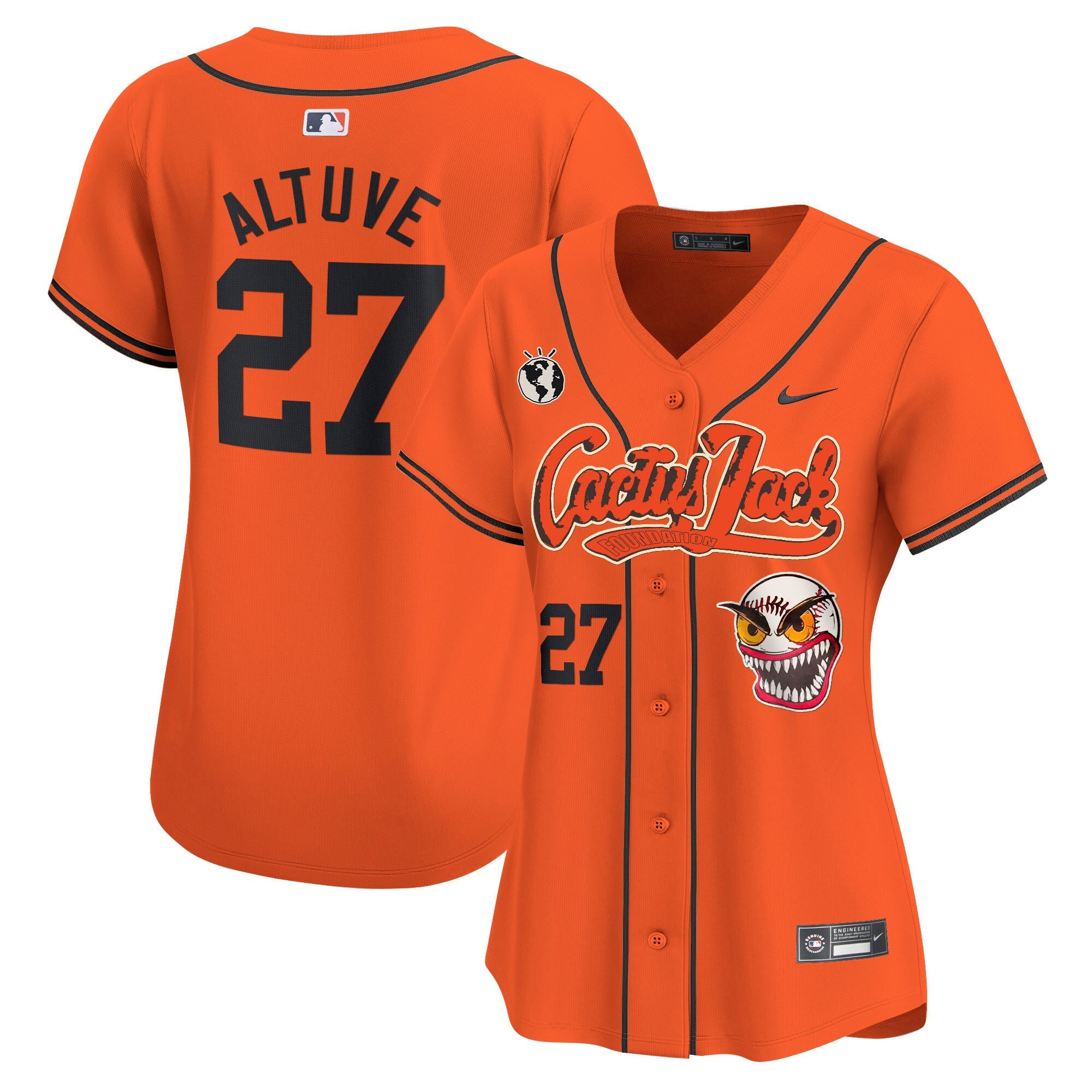 Women’s Houston Cactus Jack Vapor Premier Limited Jersey – Stitched
