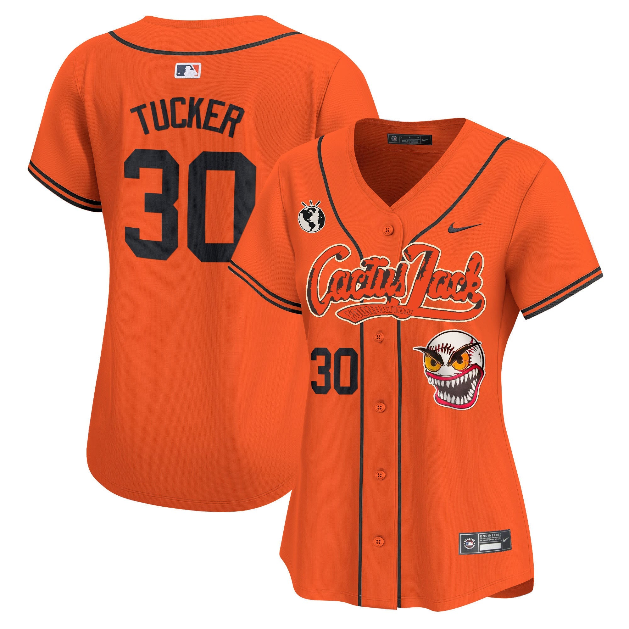 Women’s Houston Cactus Jack Vapor Premier Limited Jersey – Stitched
