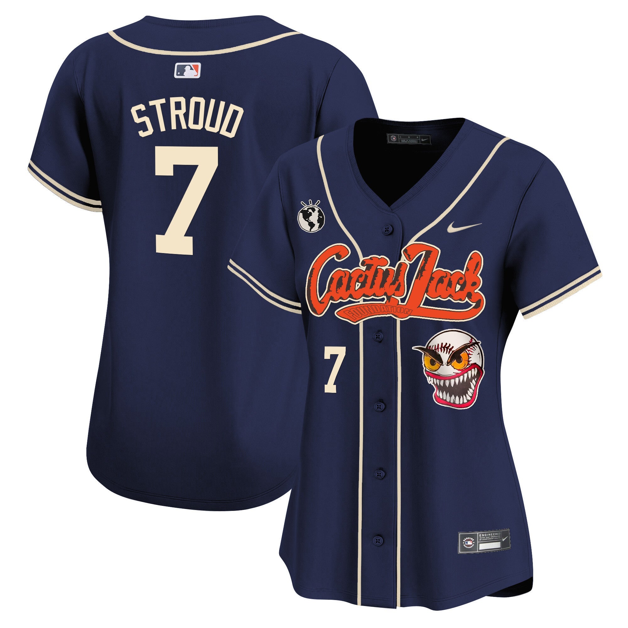 Women’s Houston Cactus Jack Vapor Premier Limited Jersey – Stitched