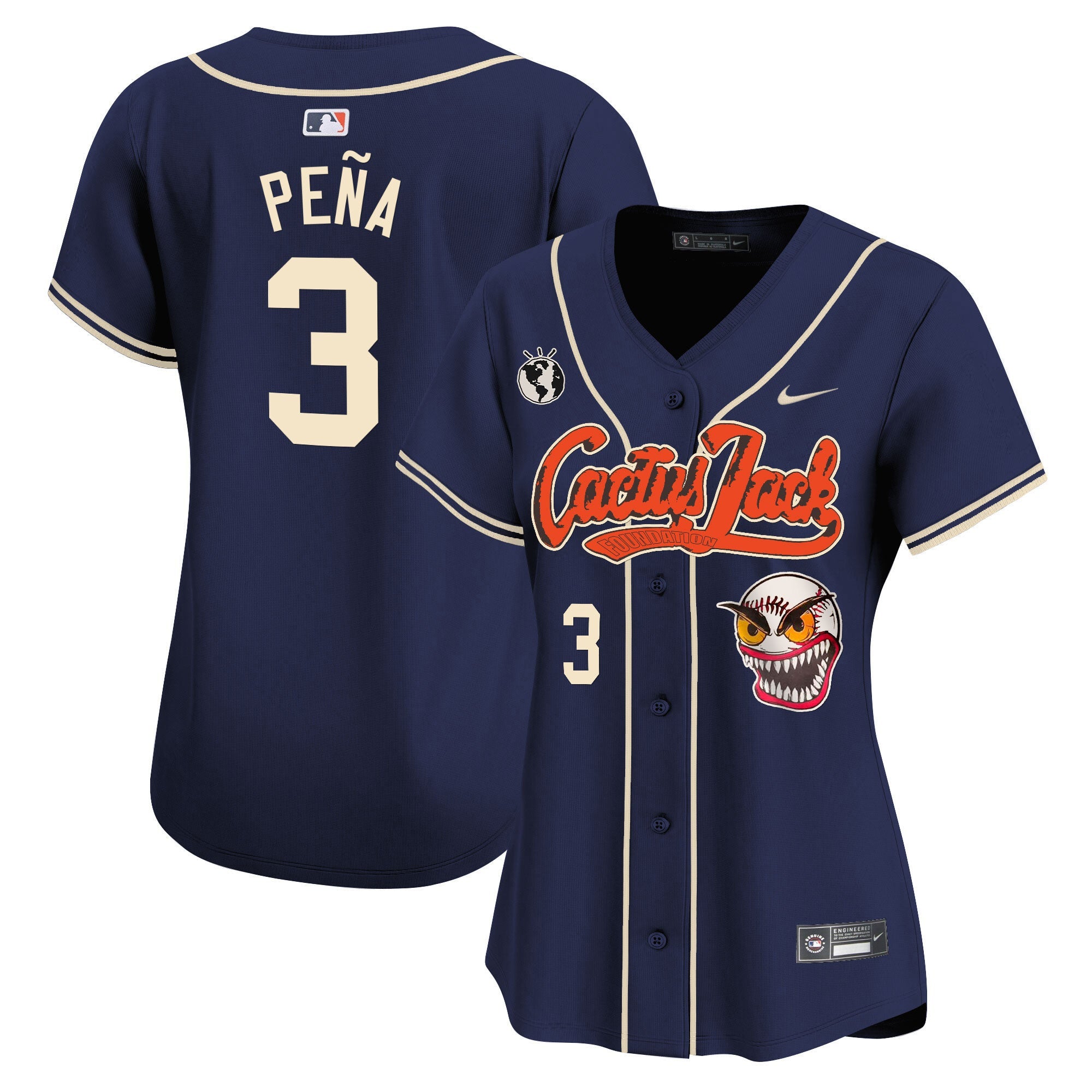Women’s Houston Cactus Jack Vapor Premier Limited Jersey – Stitched