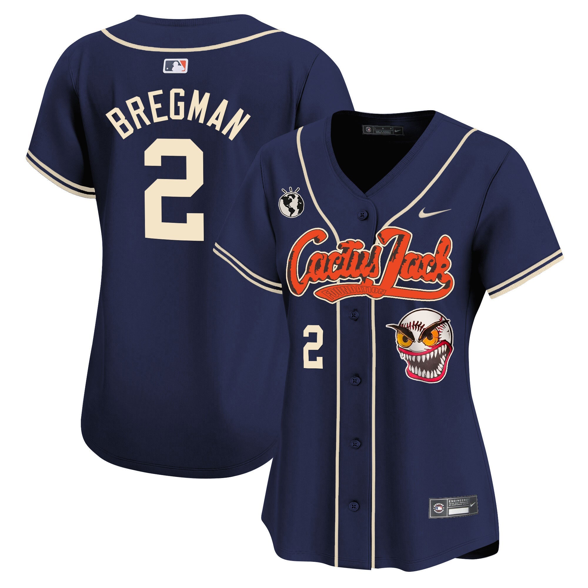Women’s Houston Cactus Jack Vapor Premier Limited Jersey – Stitched