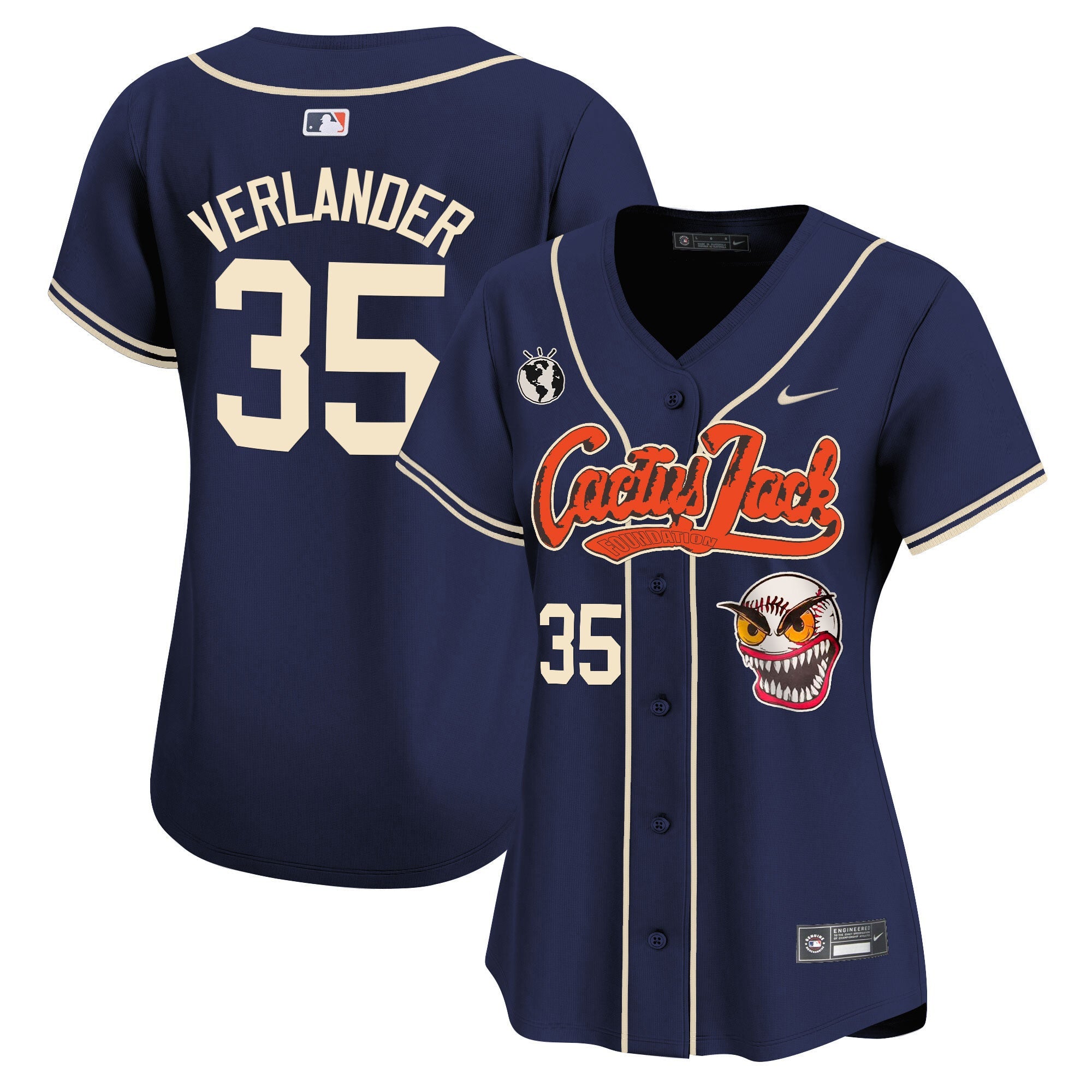 Women’s Houston Cactus Jack Vapor Premier Limited Jersey – Stitched