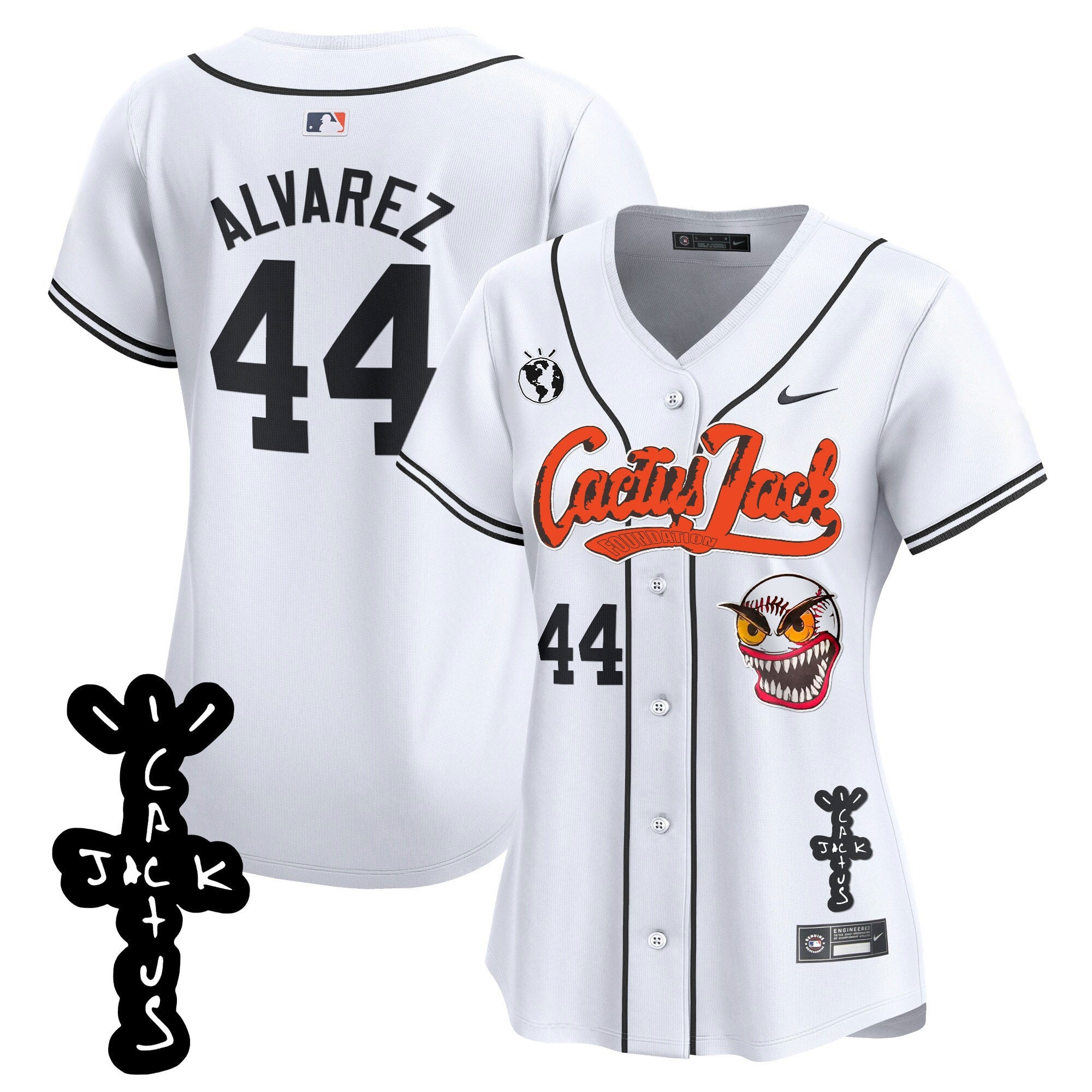 Women’s Houston Cactus Jack Patch Vapor Premier Limited Jersey – Stitched