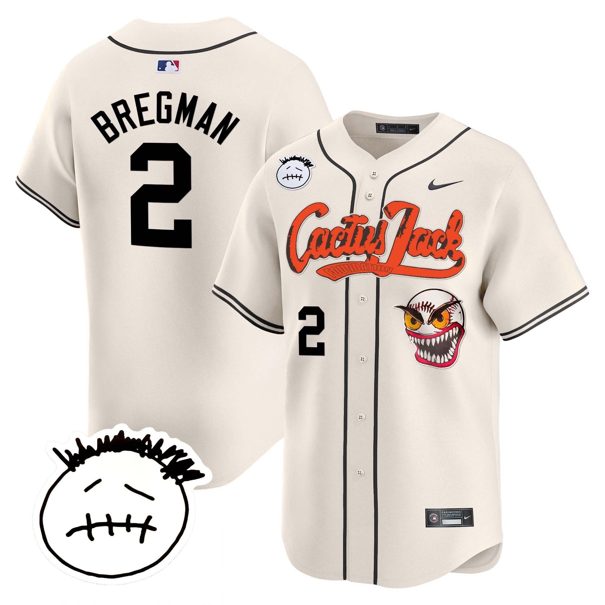 Men’s Houston Cactus Jack Patch Vapor Premier Limited Jersey V3 – Stitched