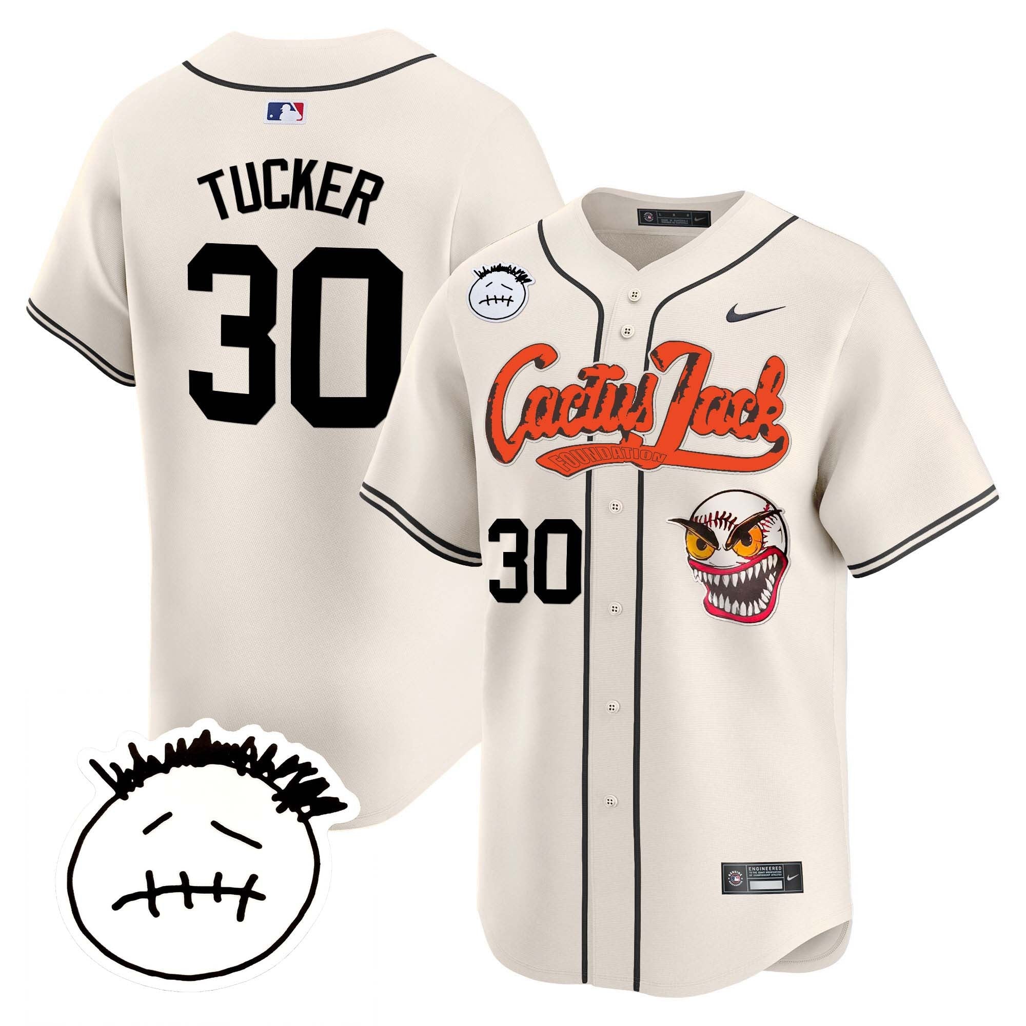 Men’s Houston Cactus Jack Patch Vapor Premier Limited Jersey V3 – Stitched