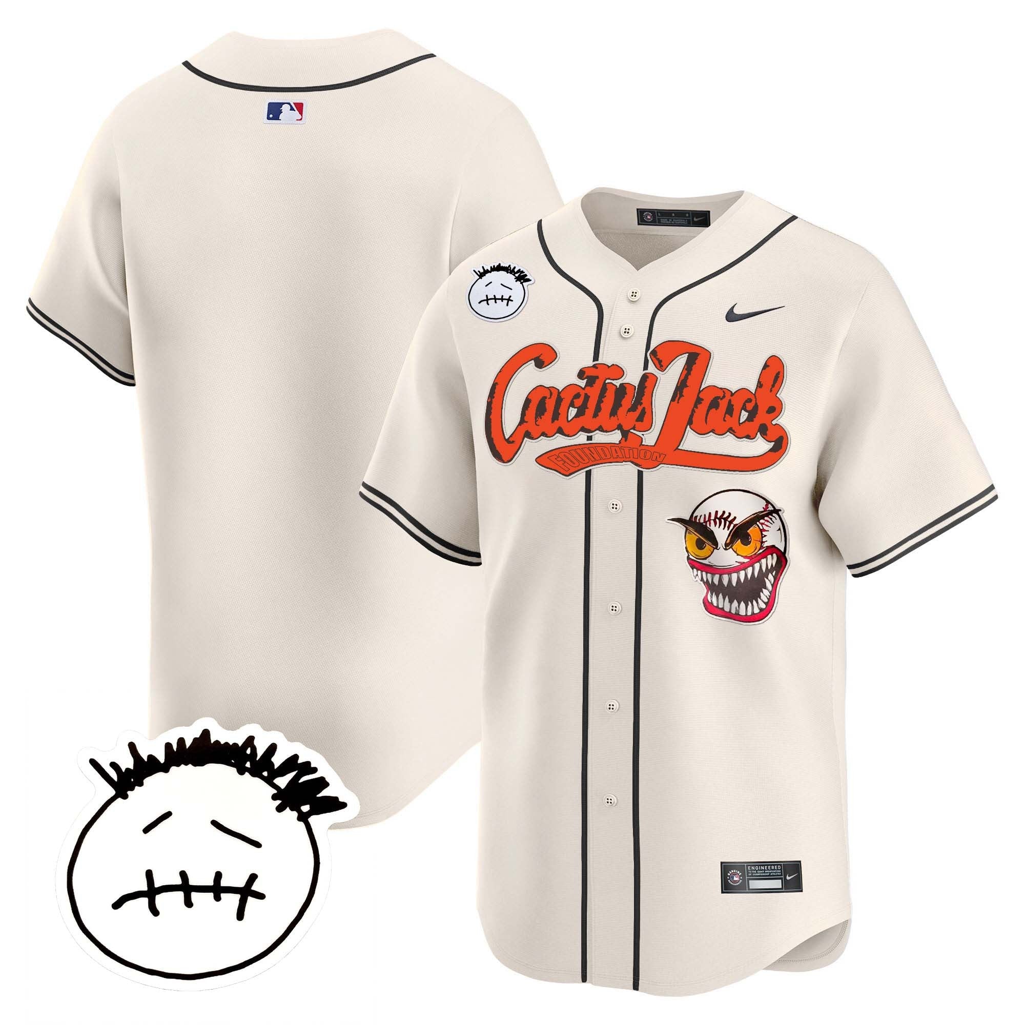 Men’s Houston Cactus Jack Patch Vapor Premier Limited Jersey V3 – Stitched