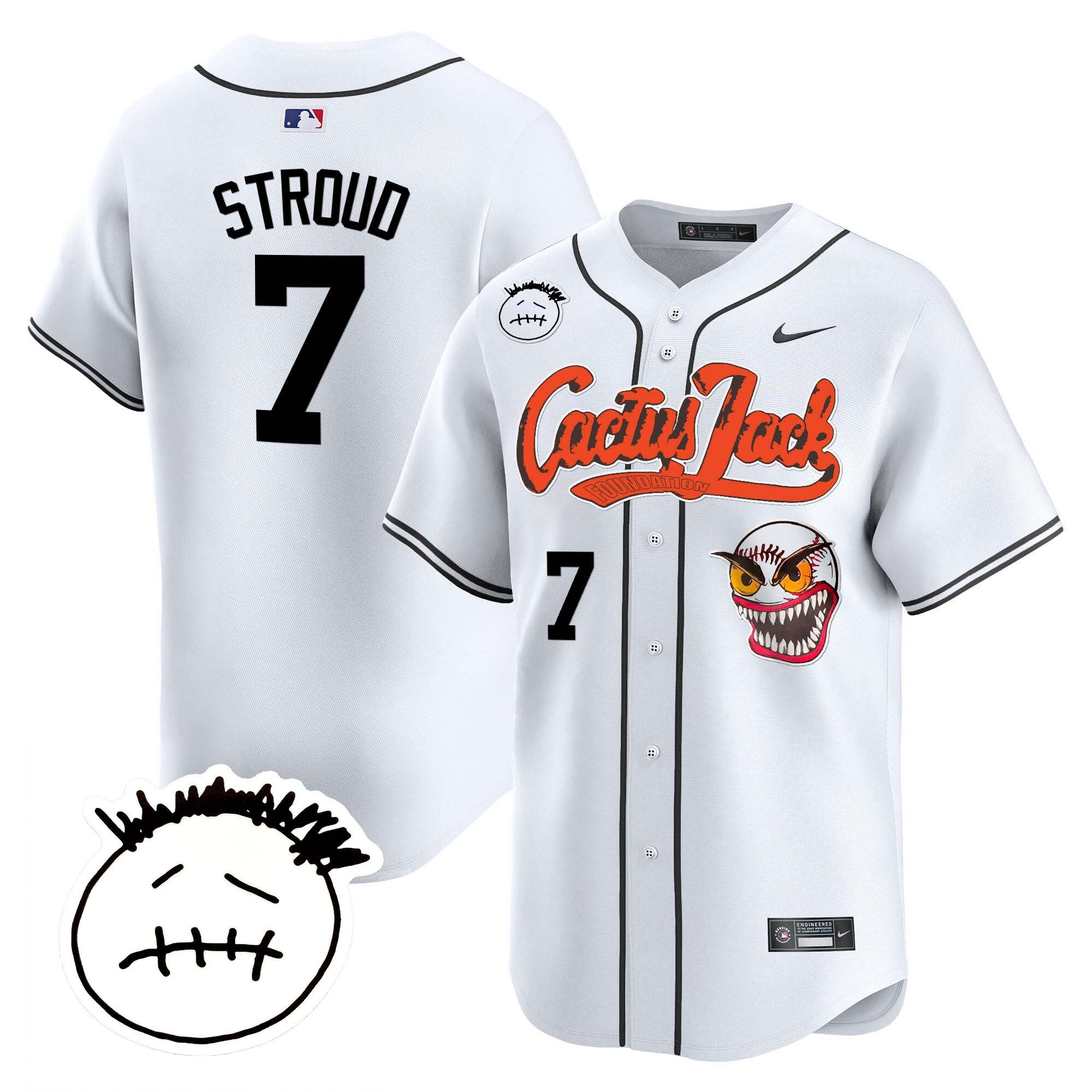 Men’s Houston Cactus Jack Patch Vapor Premier Limited Jersey V3 – Stitched
