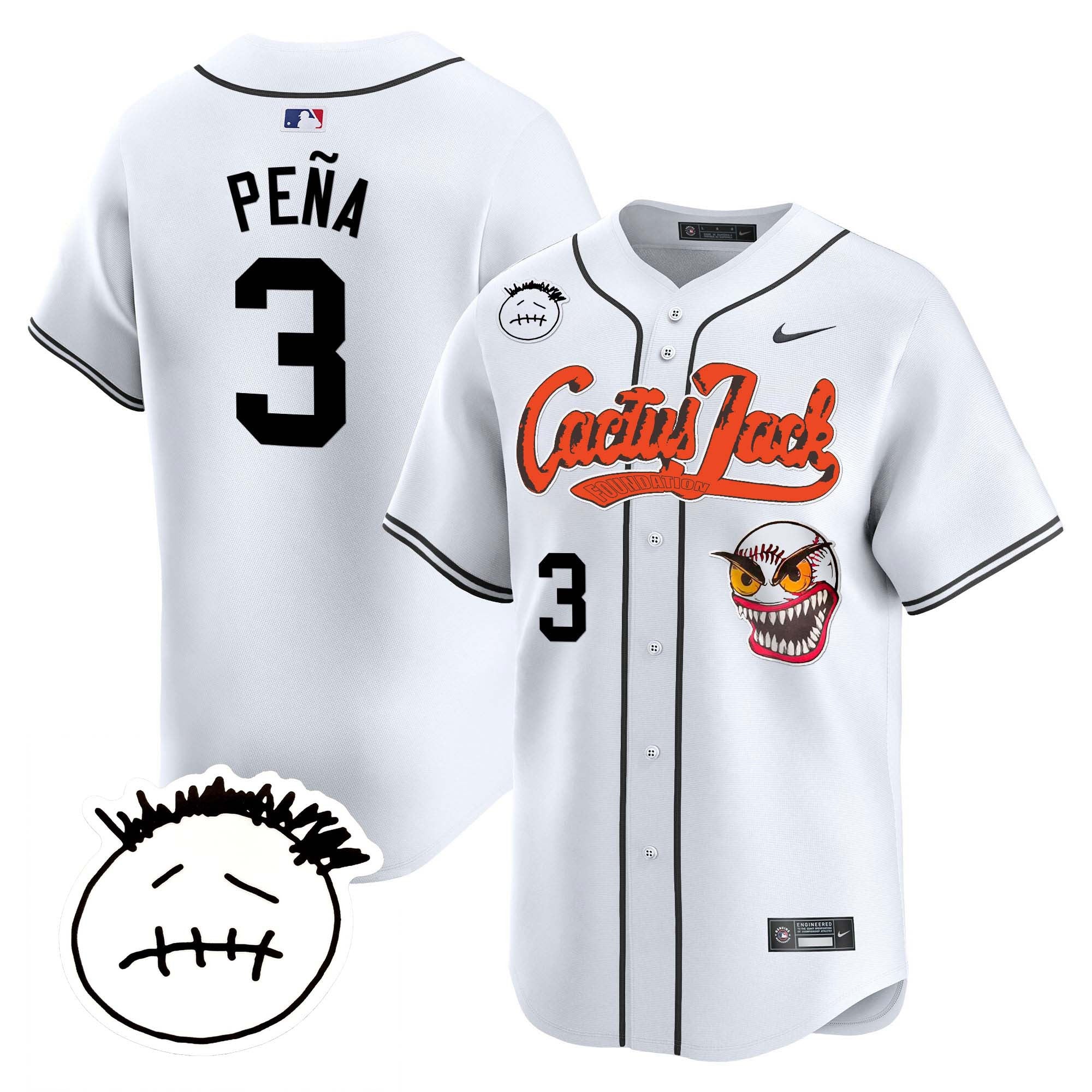 Men’s Houston Cactus Jack Patch Vapor Premier Limited Jersey V3 – Stitched