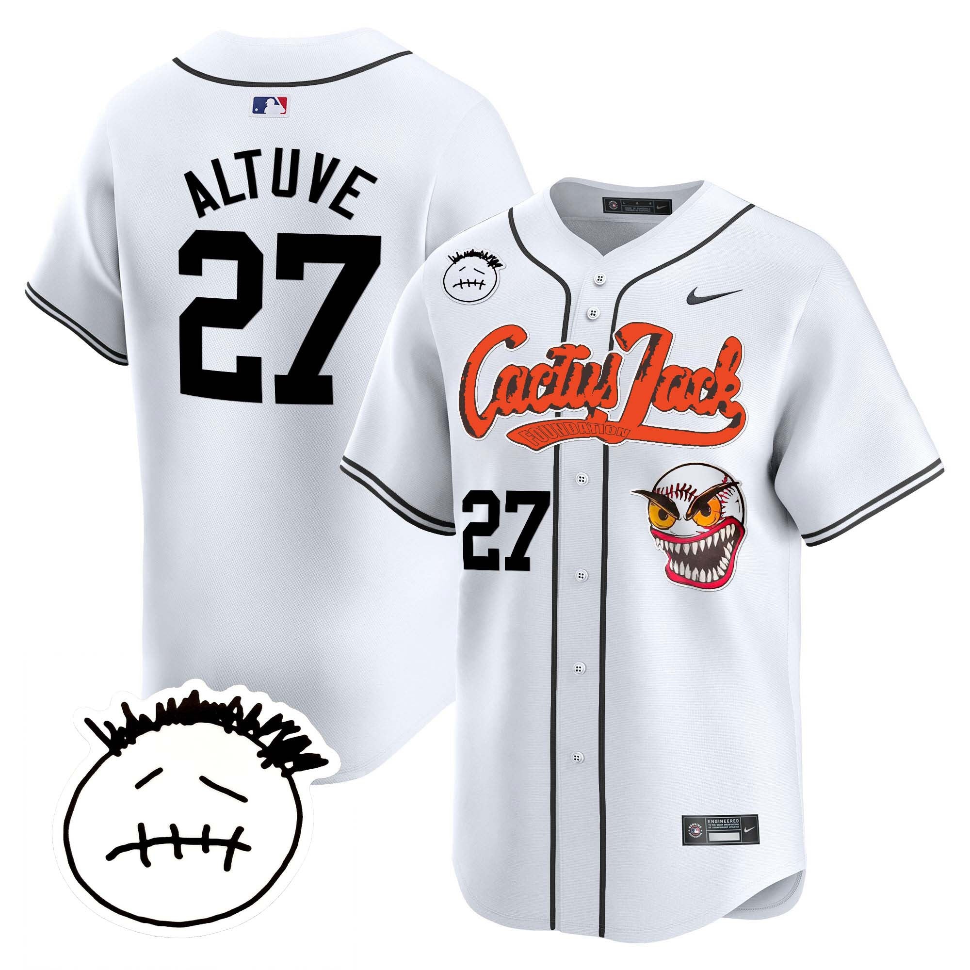 Men’s Houston Cactus Jack Patch Vapor Premier Limited Jersey V3 – Stitched