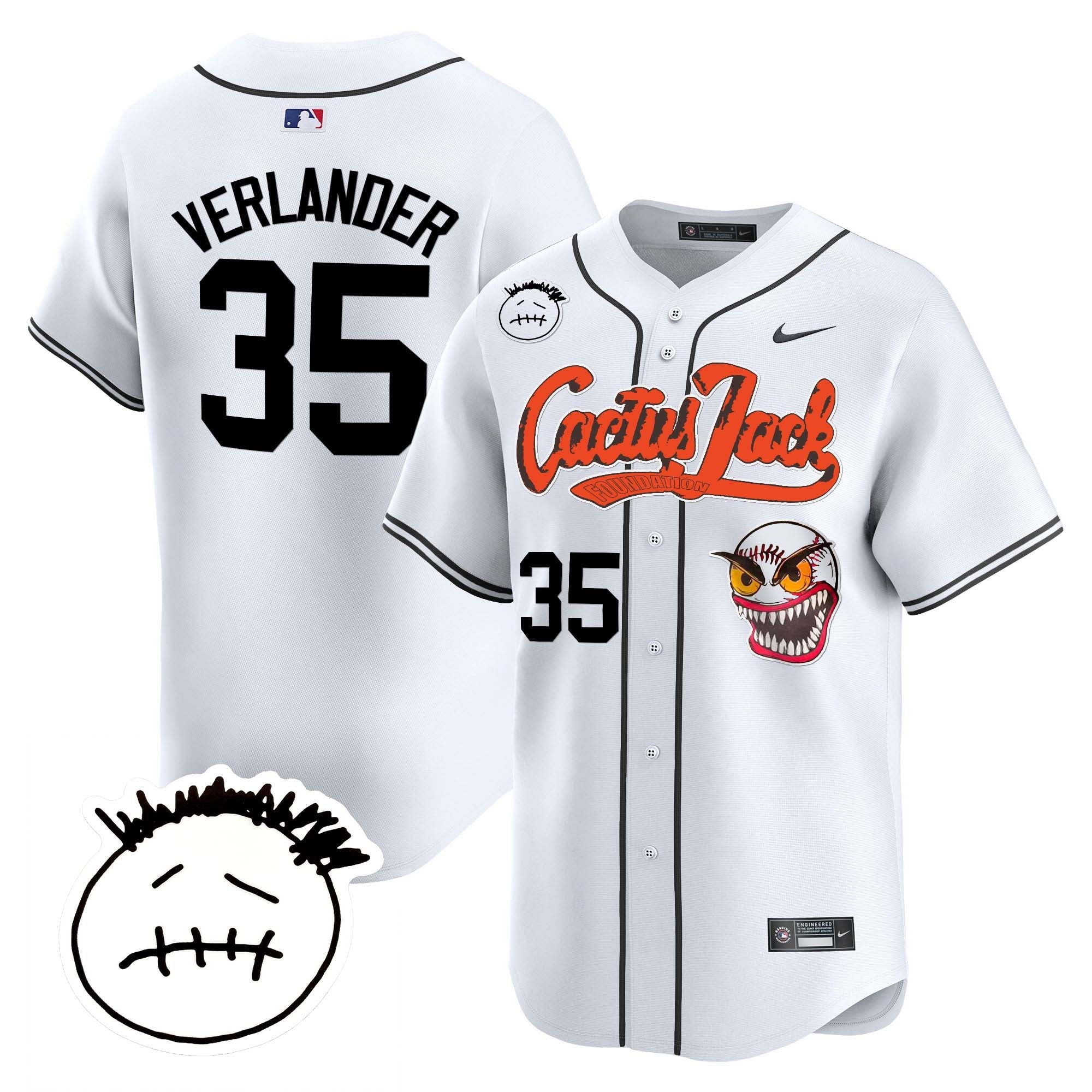Men’s Houston Cactus Jack Patch Vapor Premier Limited Jersey V3 – Stitched