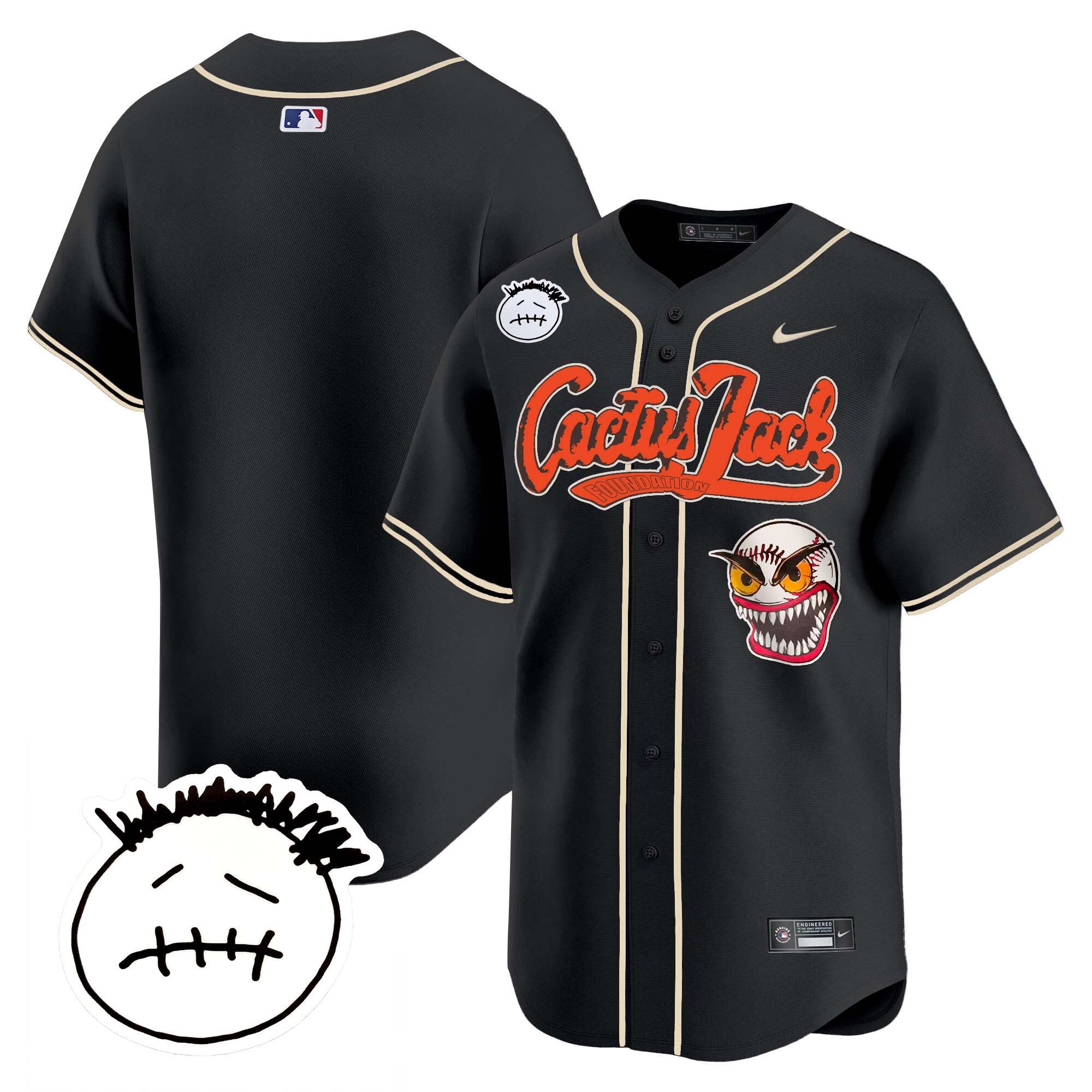 Men’s Houston Cactus Jack Patch Vapor Premier Limited Jersey V3 – Stitched