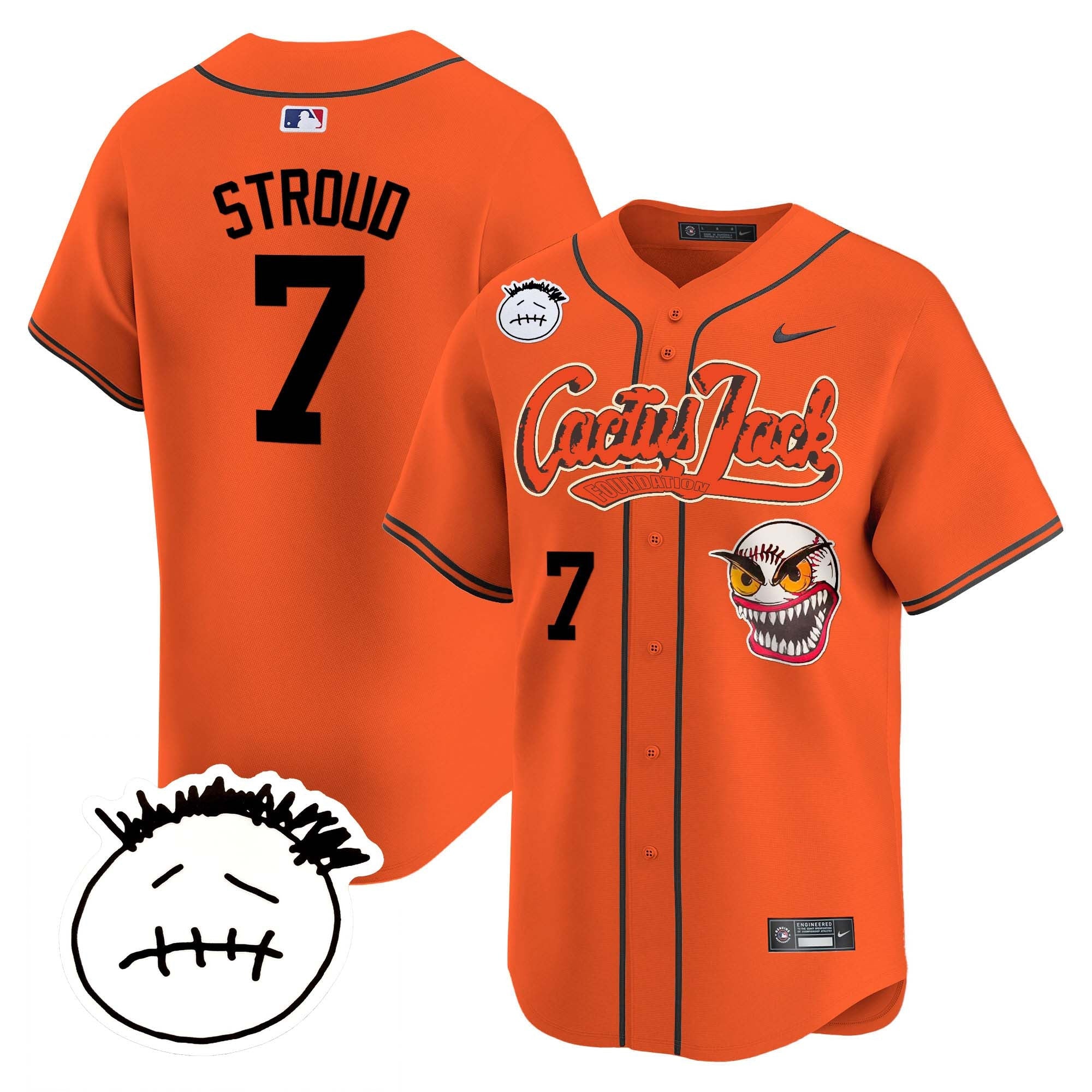 Men’s Houston Cactus Jack Patch Vapor Premier Limited Jersey V3 – Stitched