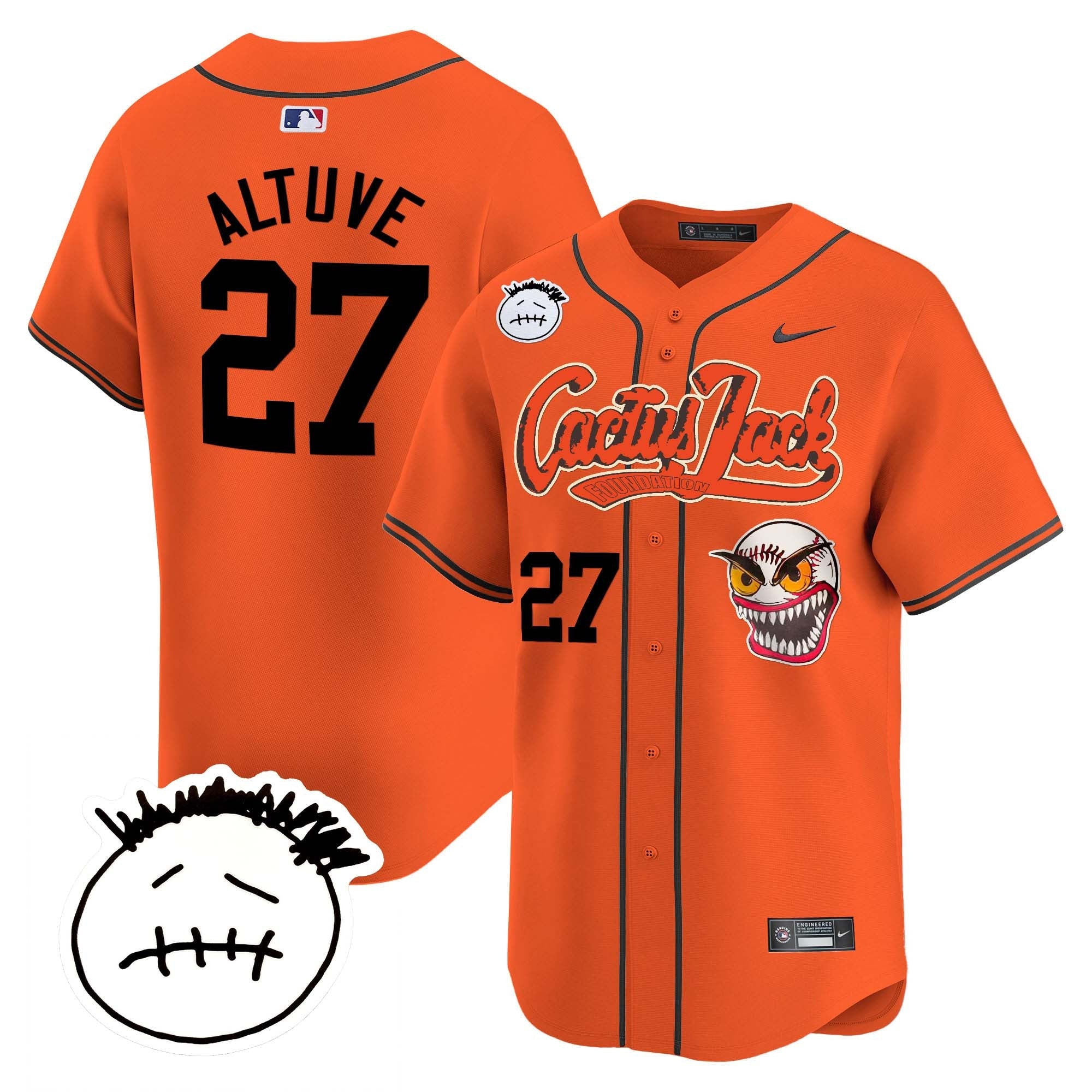 Men’s Houston Cactus Jack Patch Vapor Premier Limited Jersey V3 – Stitched