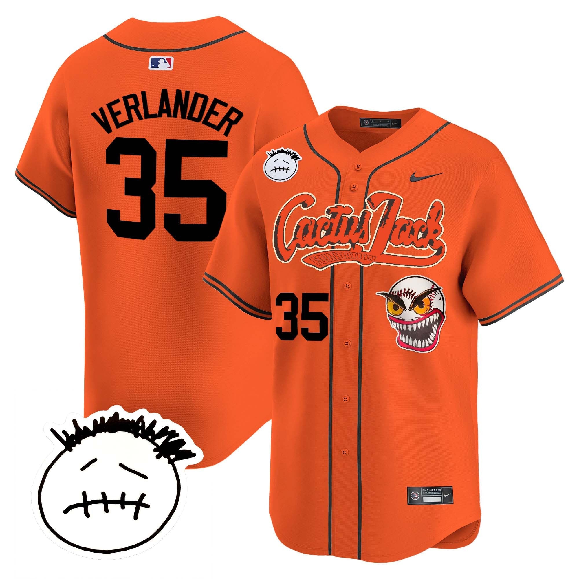 Men’s Houston Cactus Jack Patch Vapor Premier Limited Jersey V3 – Stitched