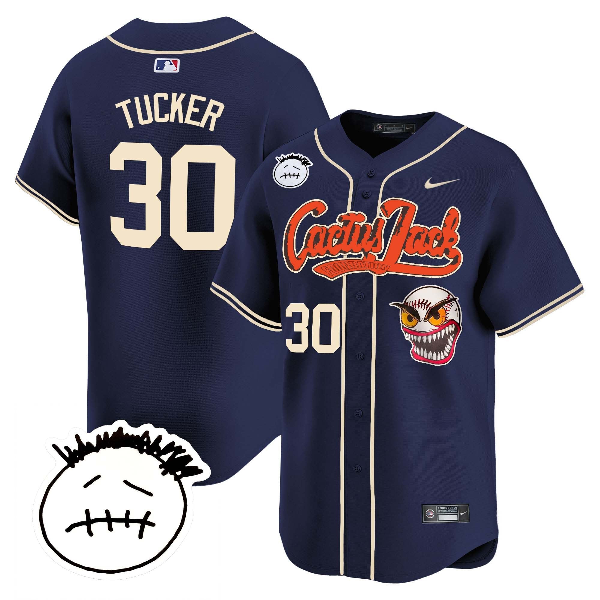 Men’s Houston Cactus Jack Patch Vapor Premier Limited Jersey V3 – Stitched