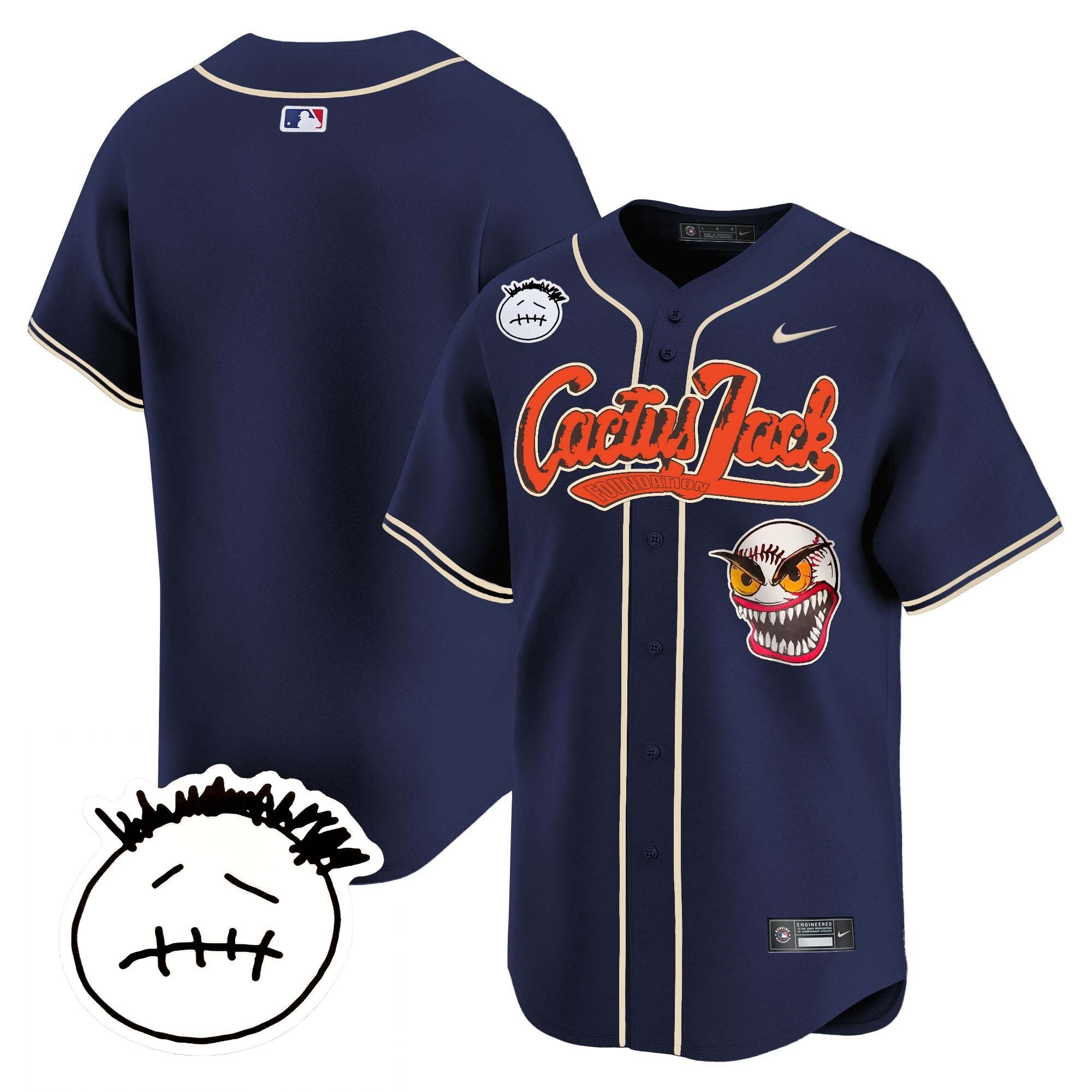 Men’s Houston Cactus Jack Patch Vapor Premier Limited Jersey V3 – Stitched