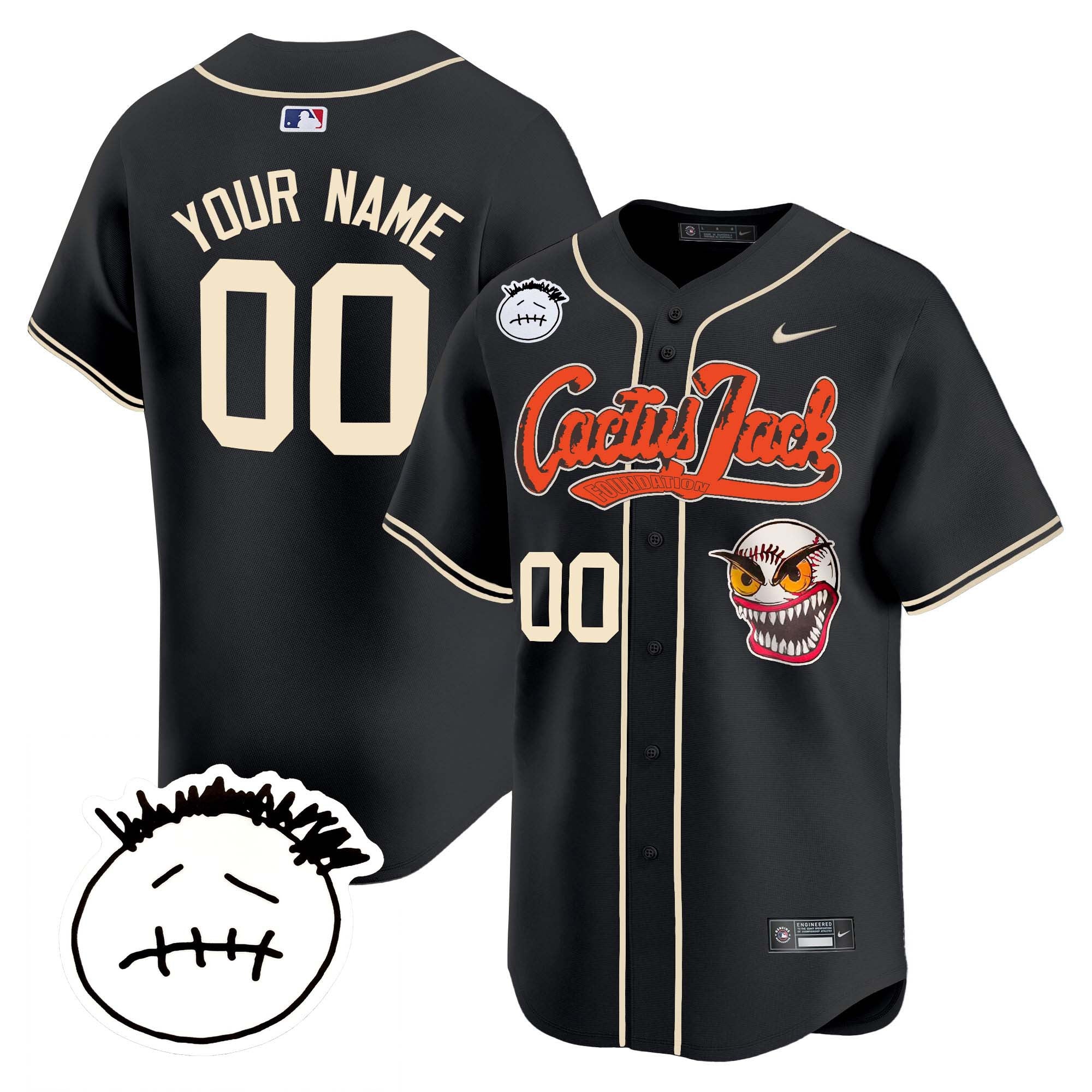 Houston Cactus Jack Patch Vapor Premier Limited Custom Jersey V3 – Stitched