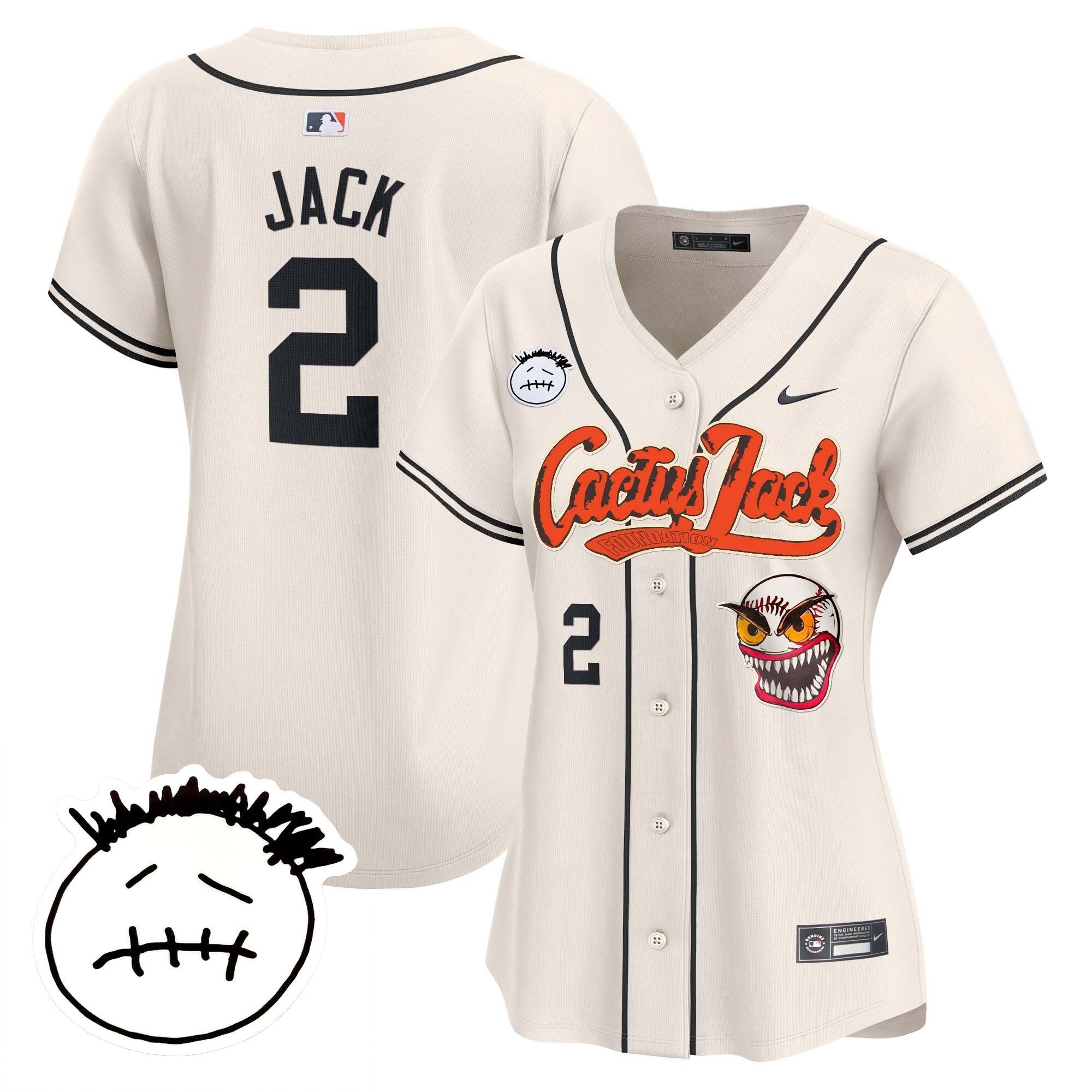 Women’s Houston Cactus Jack Patch Vapor Premier Limited Jersey V3 – Stitched