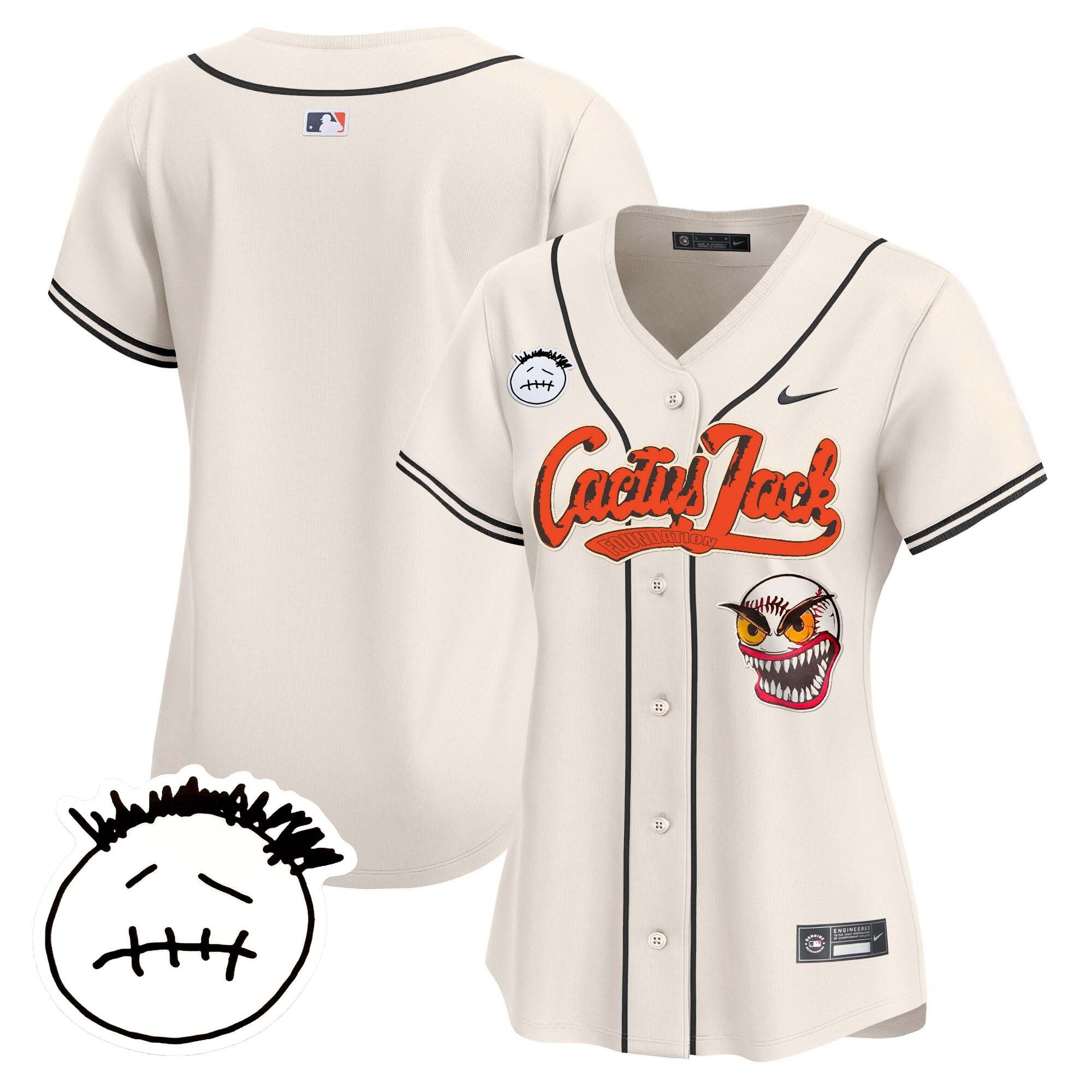 Women’s Houston Cactus Jack Patch Vapor Premier Limited Jersey V3 – Stitched