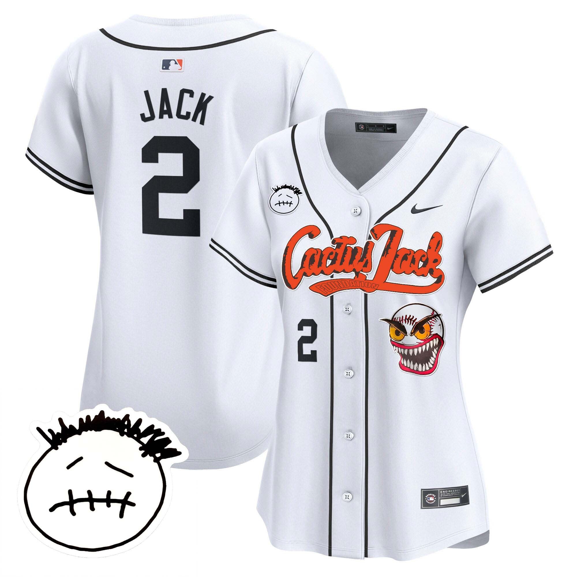 Women’s Houston Cactus Jack Patch Vapor Premier Limited Jersey V3 – Stitched
