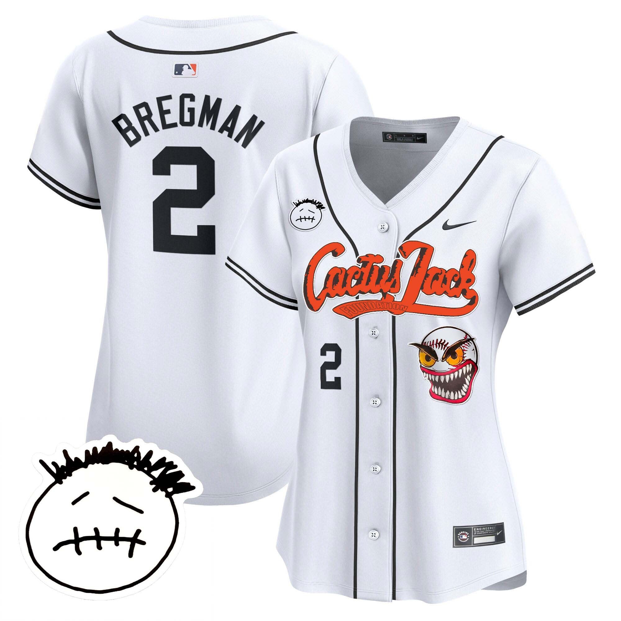 Women’s Houston Cactus Jack Patch Vapor Premier Limited Jersey V3 – Stitched