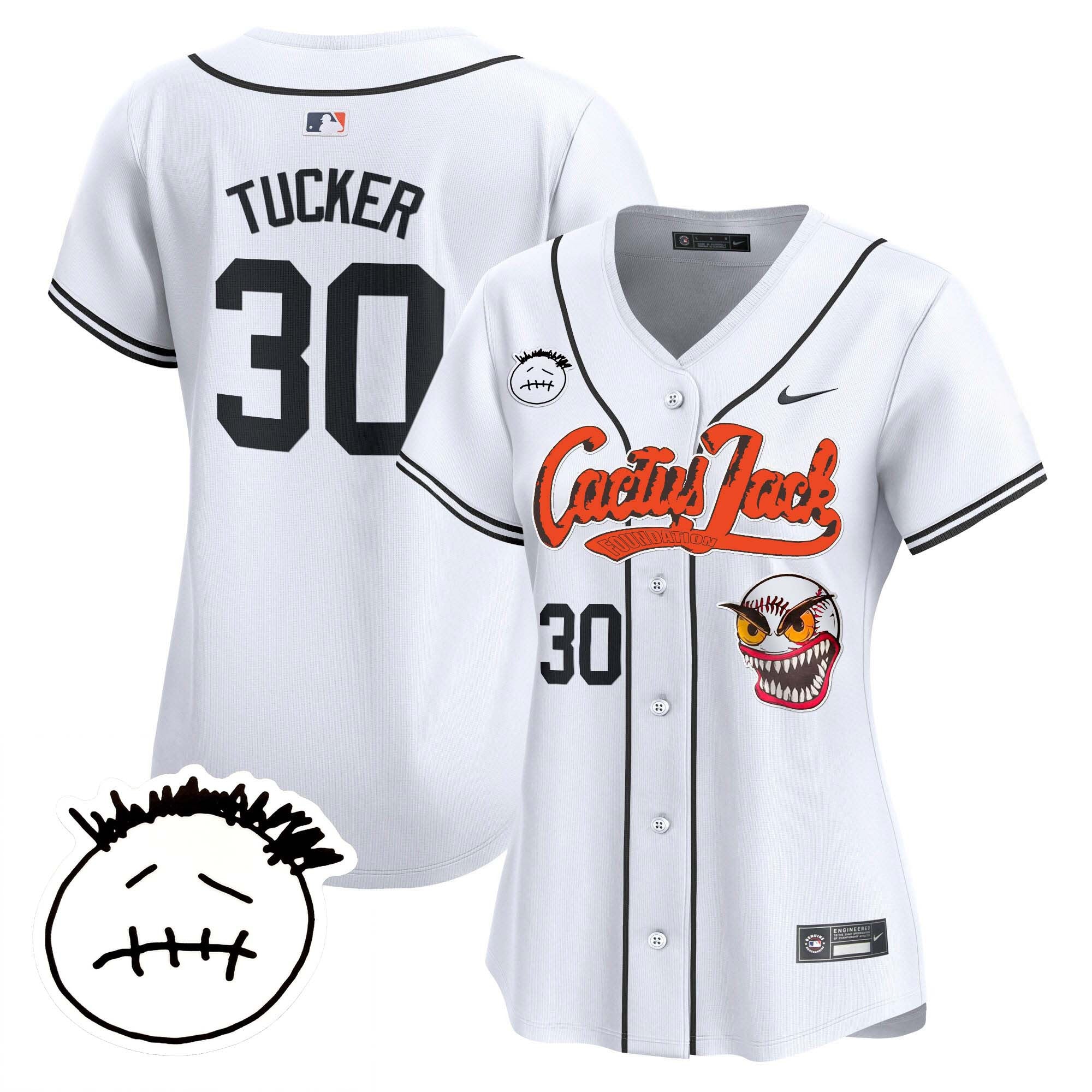 Women’s Houston Cactus Jack Patch Vapor Premier Limited Jersey V3 – Stitched