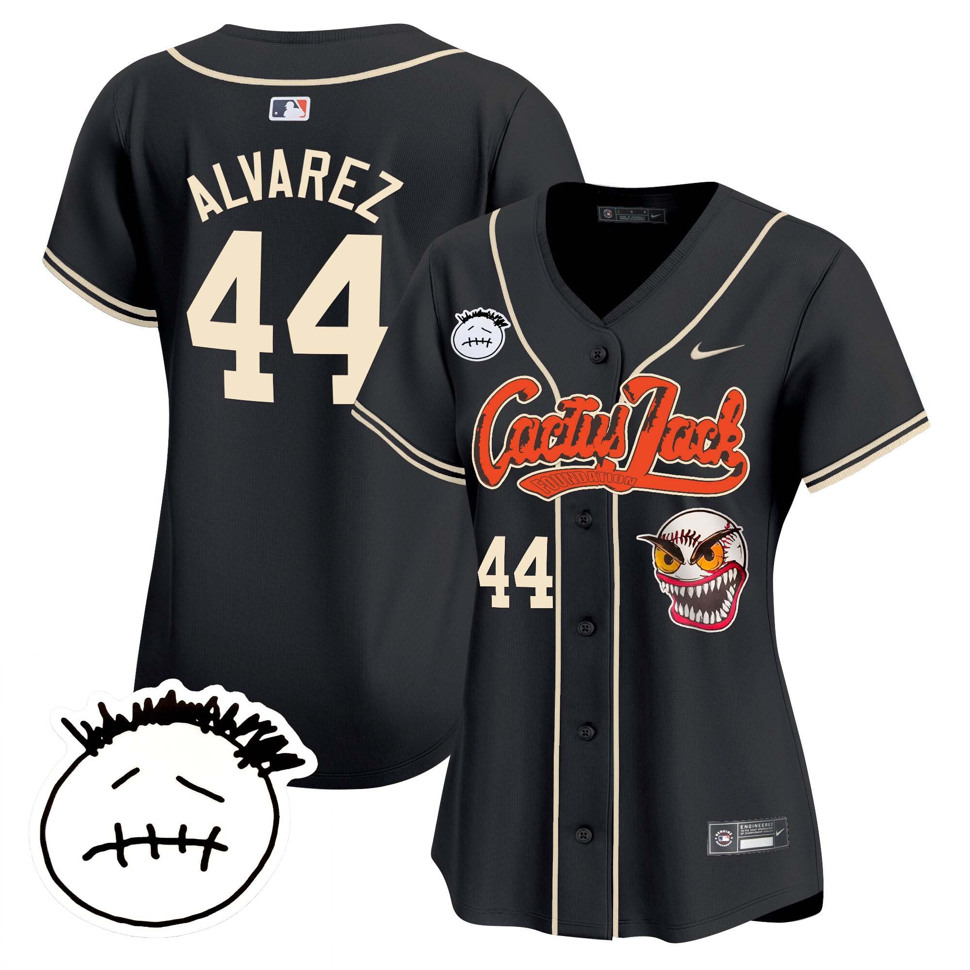 Women’s Houston Cactus Jack Patch Vapor Premier Limited Jersey V3 – Stitched