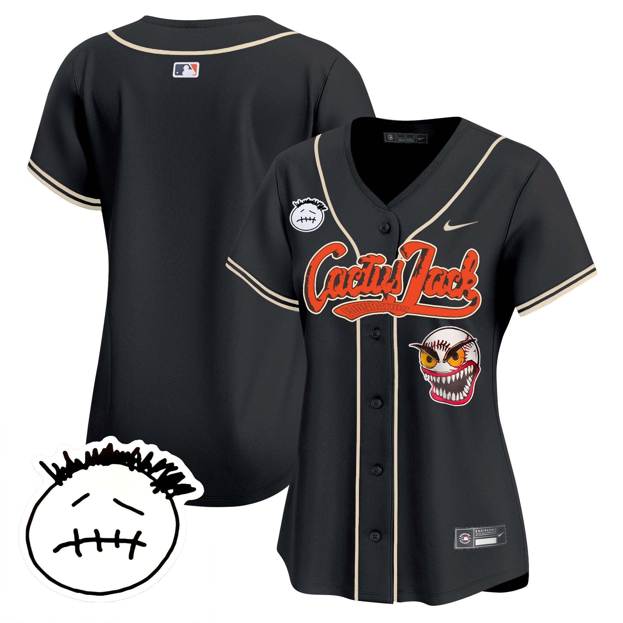 Women’s Houston Cactus Jack Patch Vapor Premier Limited Jersey V3 – Stitched