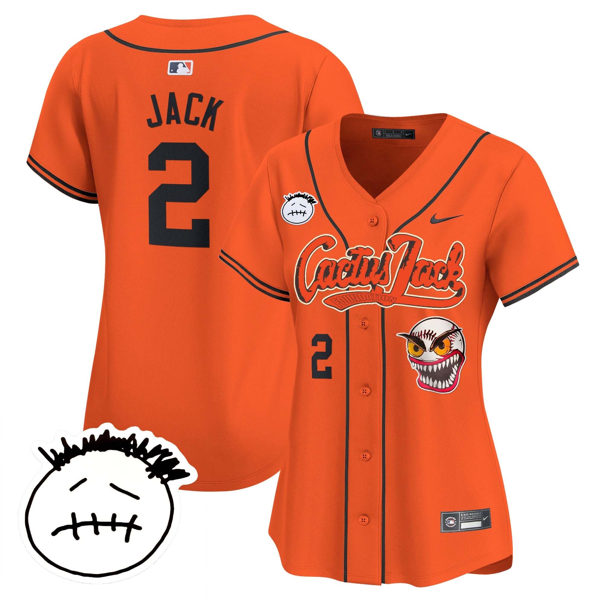 Women’s Houston Cactus Jack Patch Vapor Premier Limited Jersey V3 – Stitched
