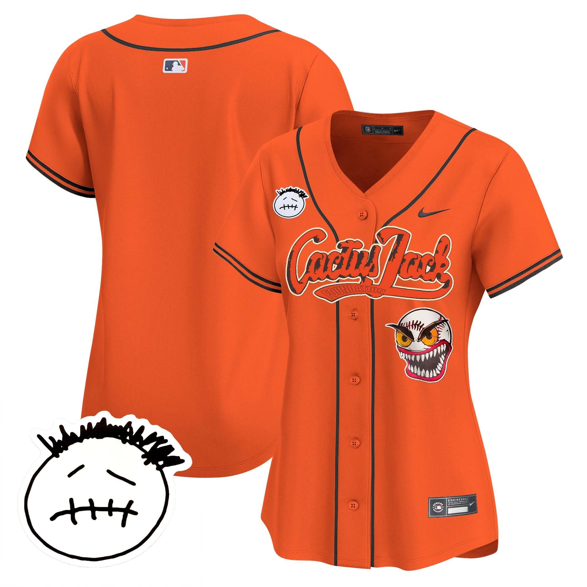 Women’s Houston Cactus Jack Patch Vapor Premier Limited Jersey V3 – Stitched