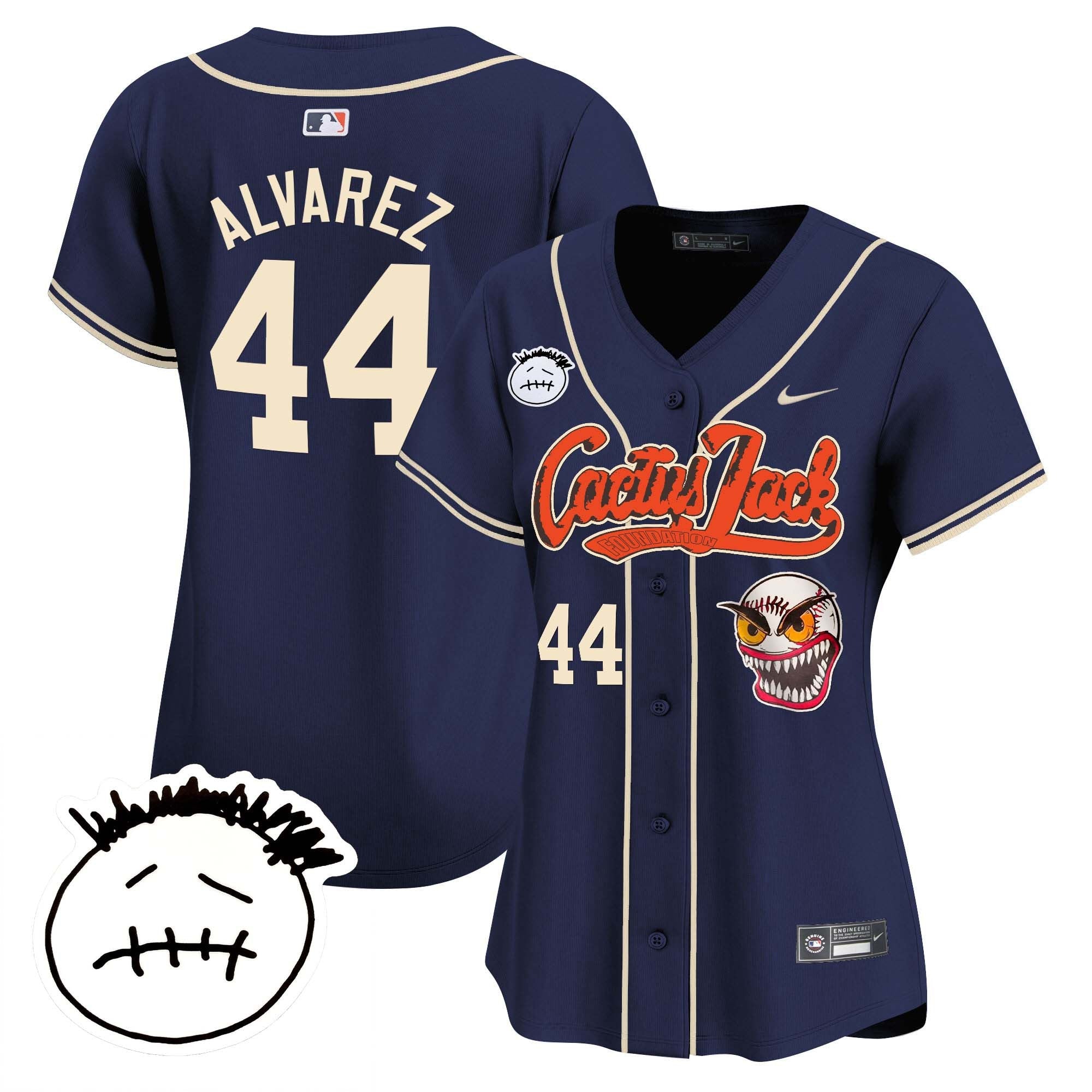 Women’s Houston Cactus Jack Patch Vapor Premier Limited Jersey V3 – Stitched