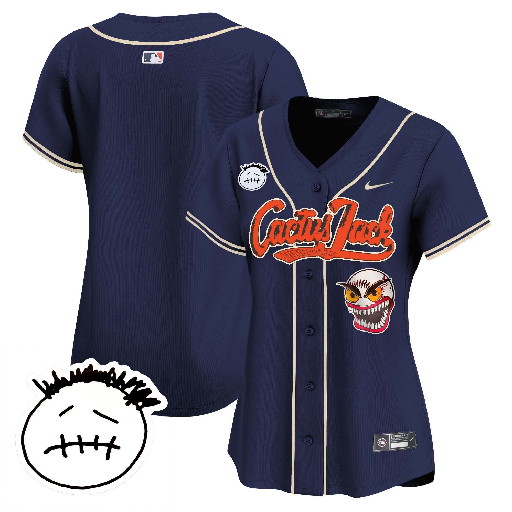 Women’s Houston Cactus Jack Patch Vapor Premier Limited Jersey V3 – Stitched