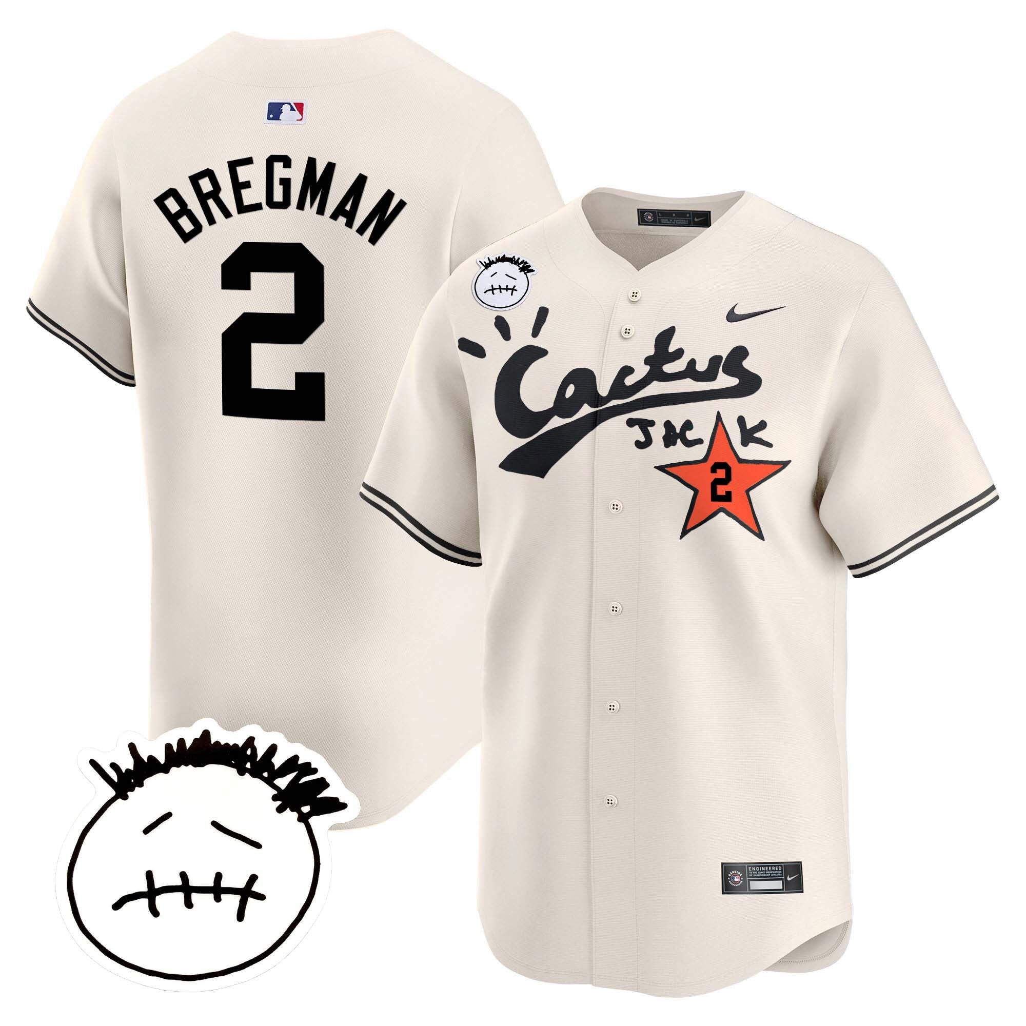 Men’s Houston Cactus Jack Patch Vapor Premier Limited Jersey V4 – Stitched