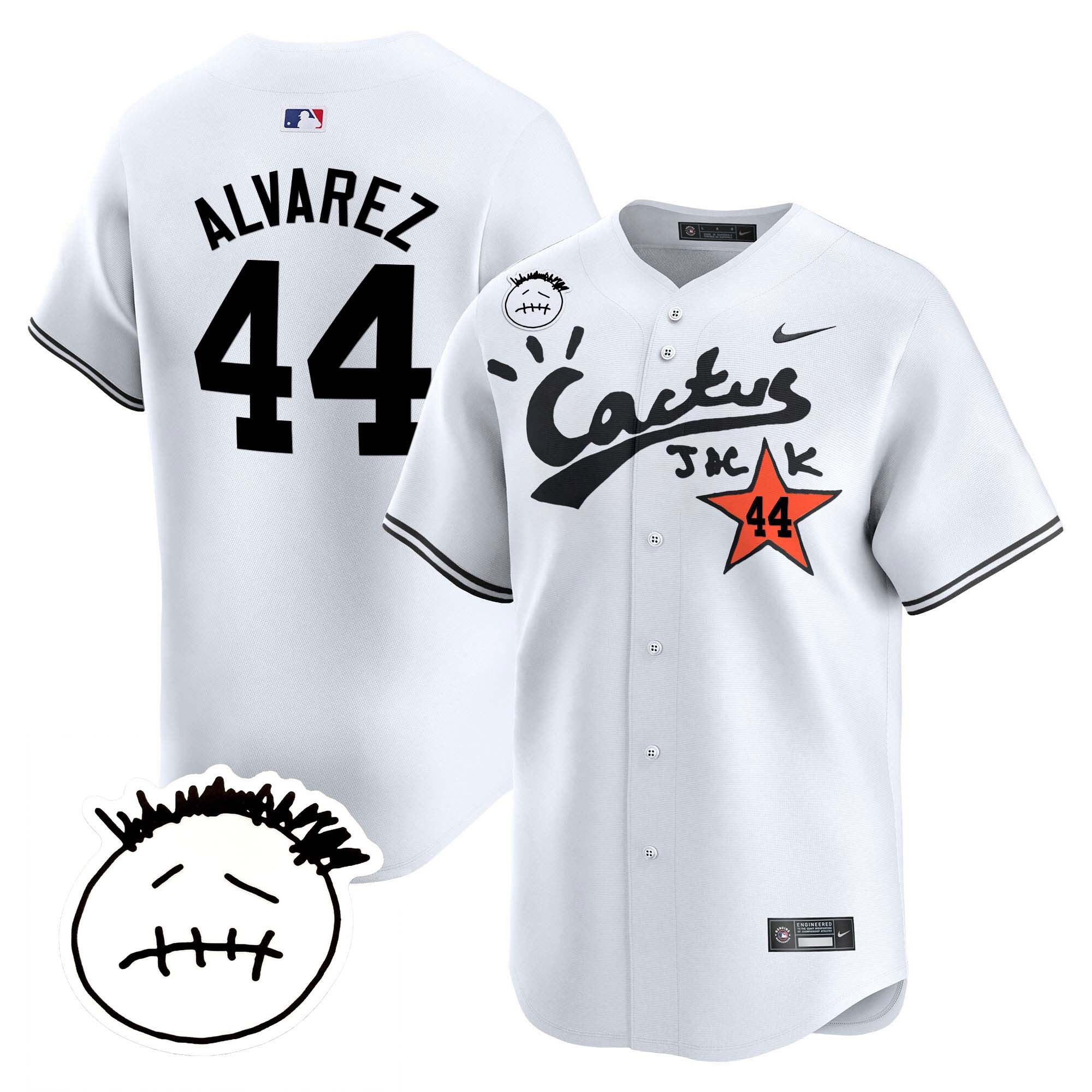 Men’s Houston Cactus Jack Patch Vapor Premier Limited Jersey V4 – Stitched