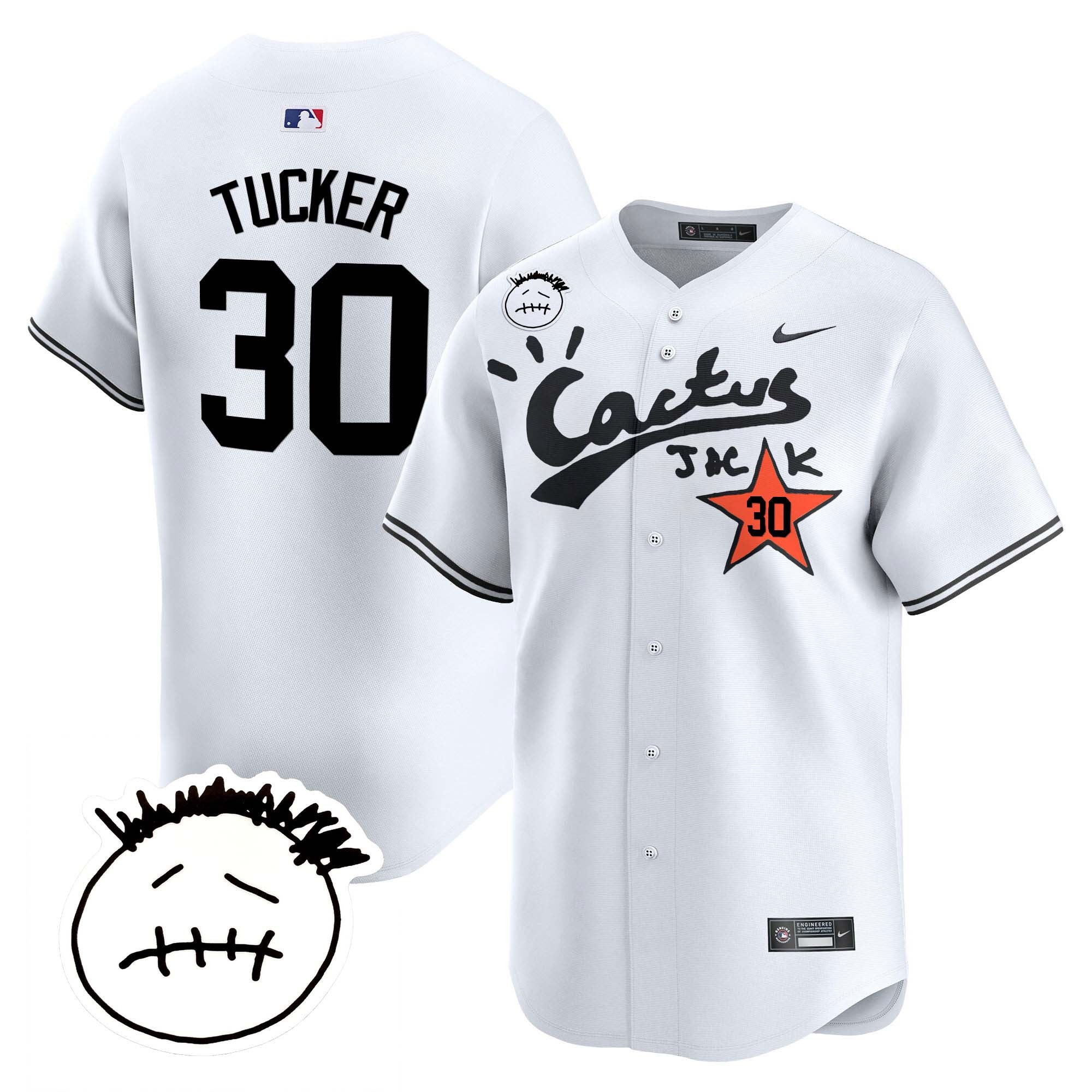 Men’s Houston Cactus Jack Patch Vapor Premier Limited Jersey V4 – Stitched