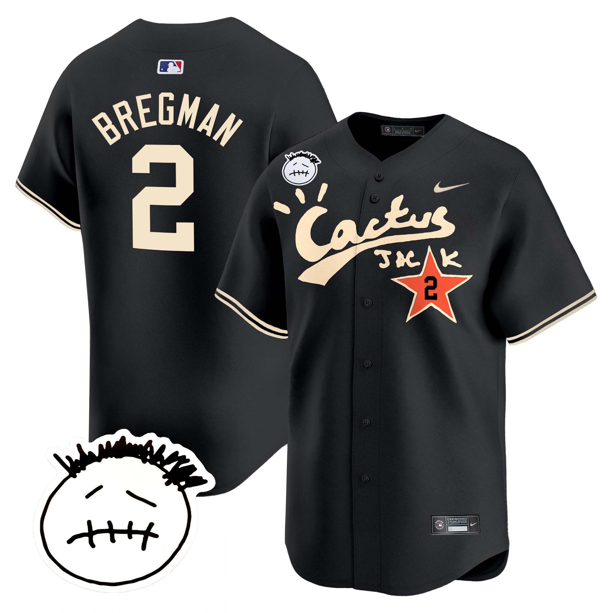 Men’s Houston Cactus Jack Patch Vapor Premier Limited Jersey V4 – Stitched