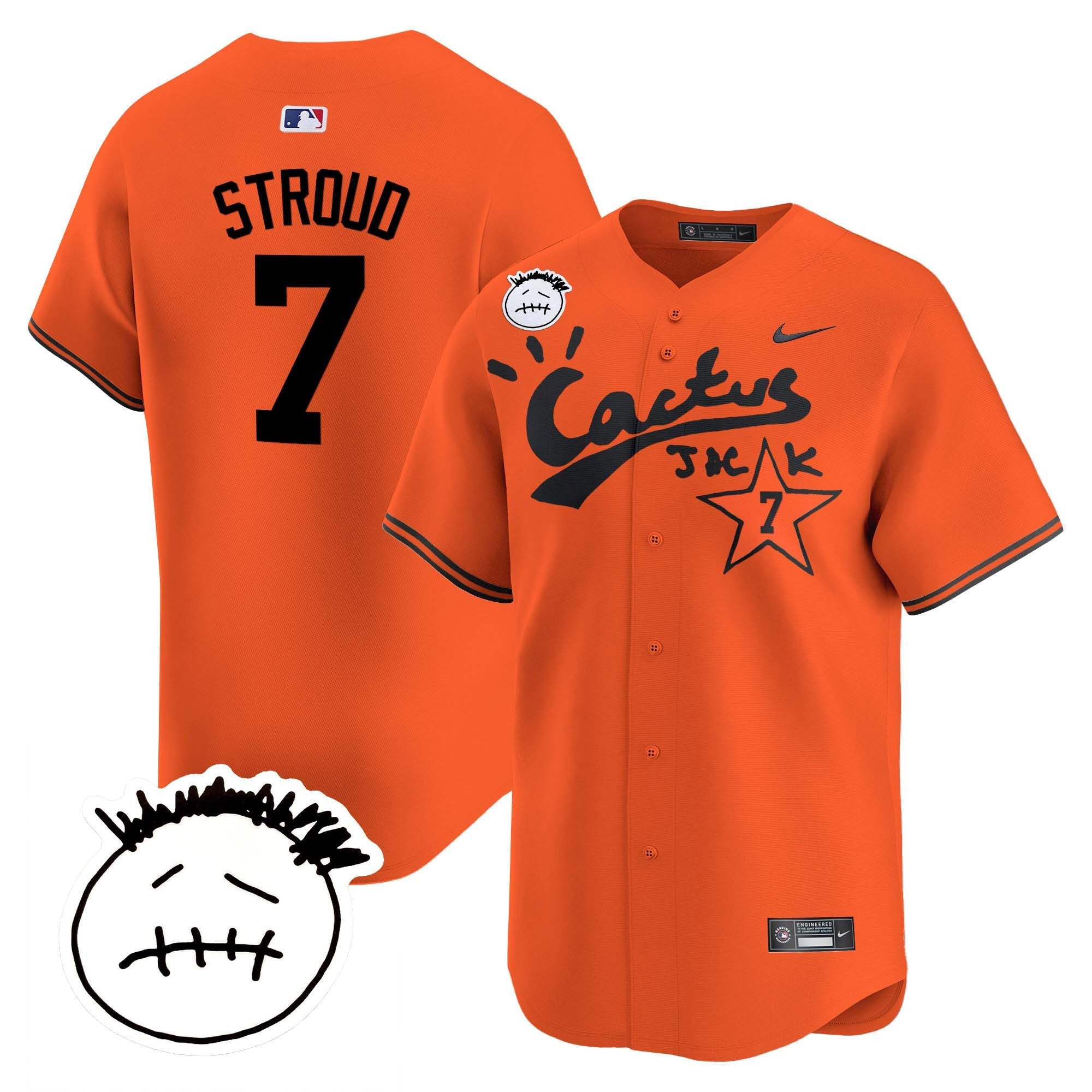 Men’s Houston Cactus Jack Patch Vapor Premier Limited Jersey V4 – Stitched