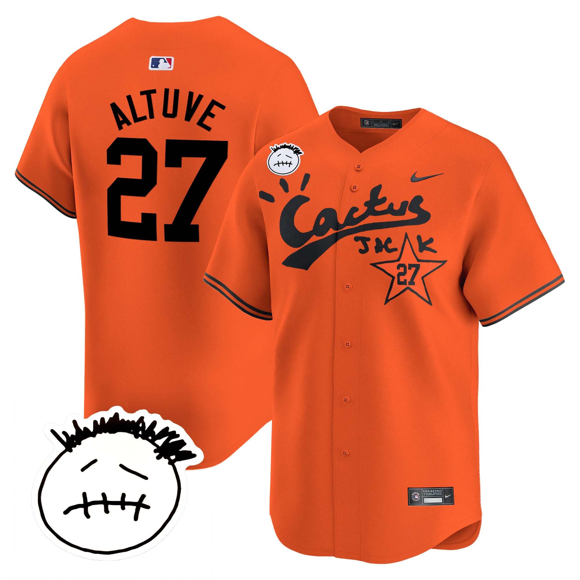 Men’s Houston Cactus Jack Patch Vapor Premier Limited Jersey V4 – Stitched
