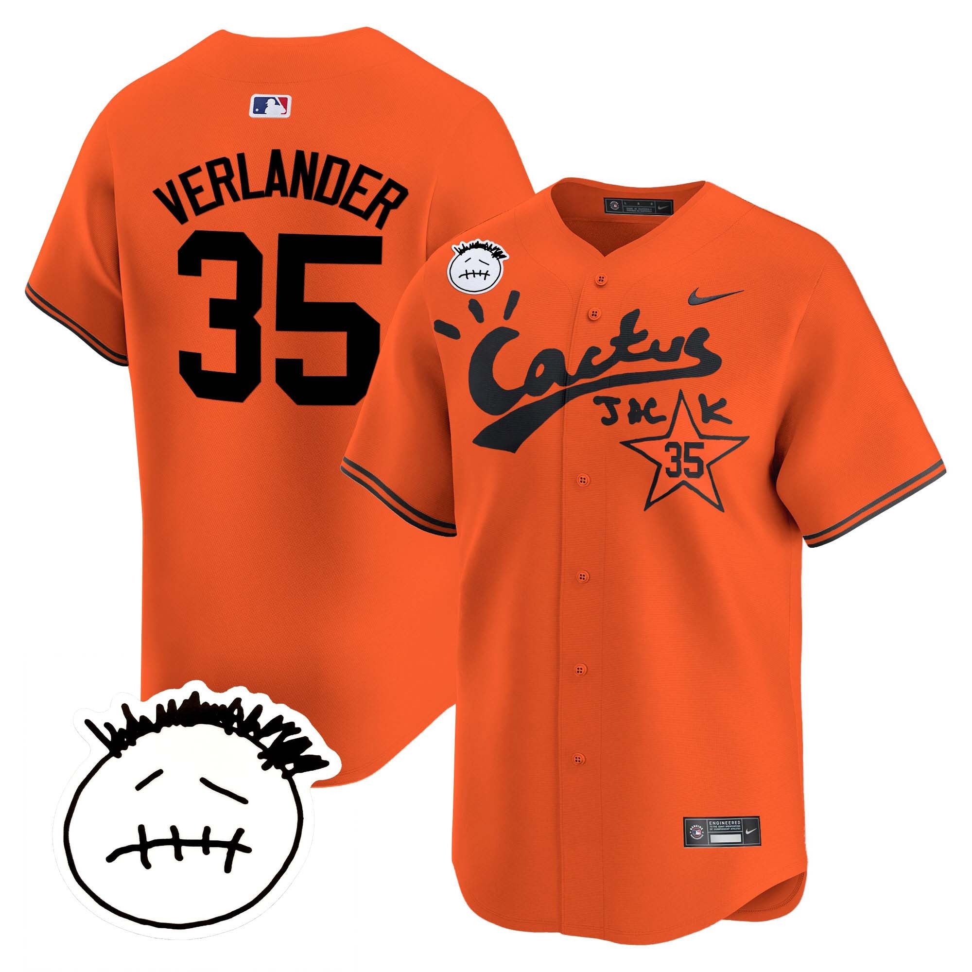 Men’s Houston Cactus Jack Patch Vapor Premier Limited Jersey V4 – Stitched