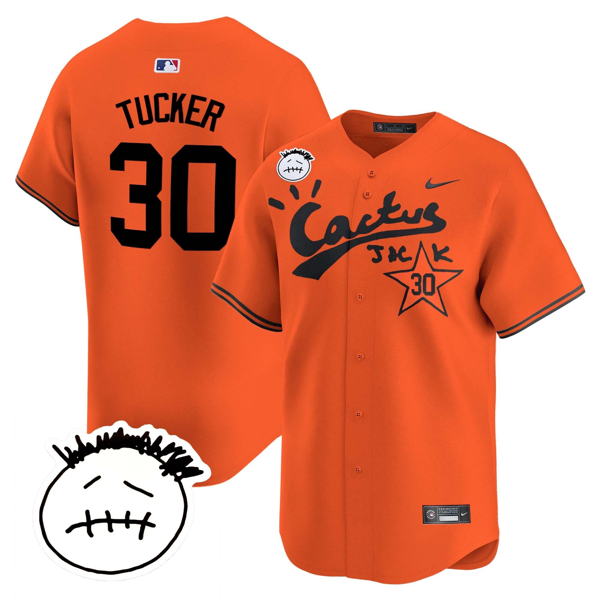 Men’s Houston Cactus Jack Patch Vapor Premier Limited Jersey V4 – Stitched
