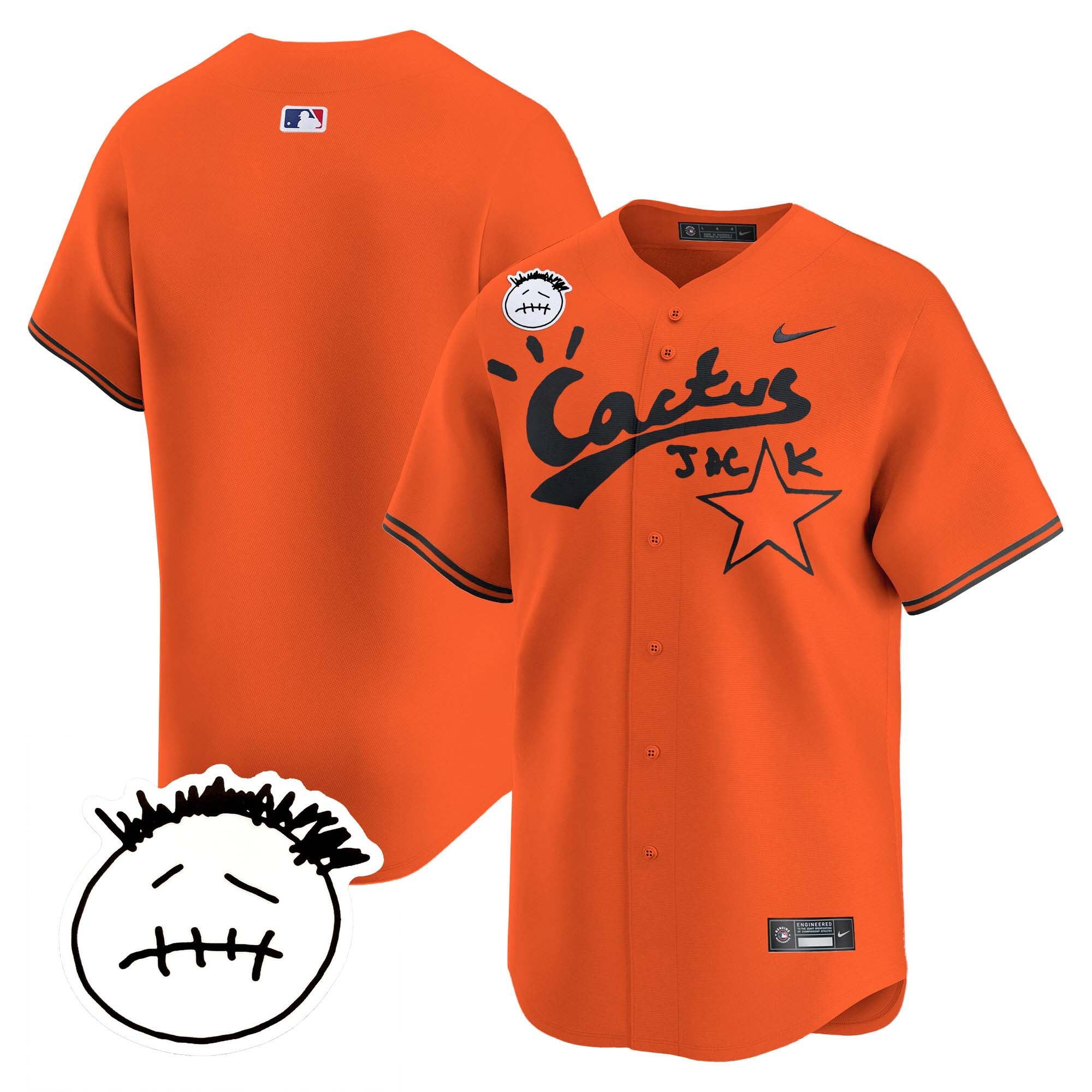Men’s Houston Cactus Jack Patch Vapor Premier Limited Jersey V4 – Stitched