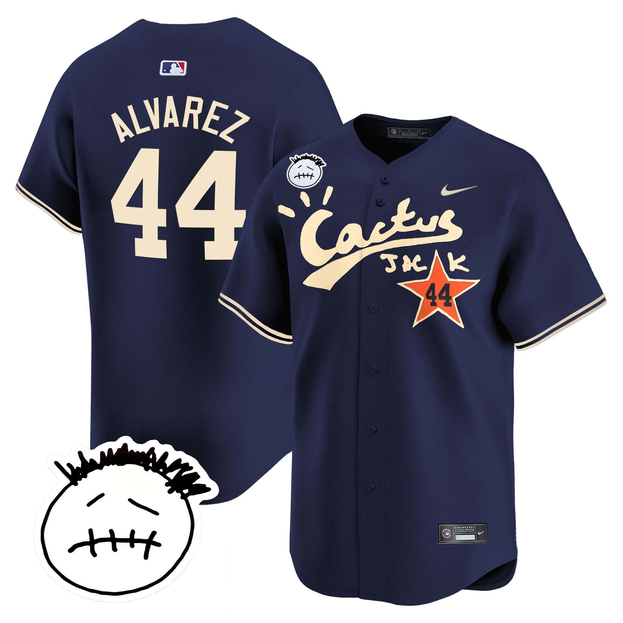 Men’s Houston Cactus Jack Patch Vapor Premier Limited Jersey V4 – Stitched